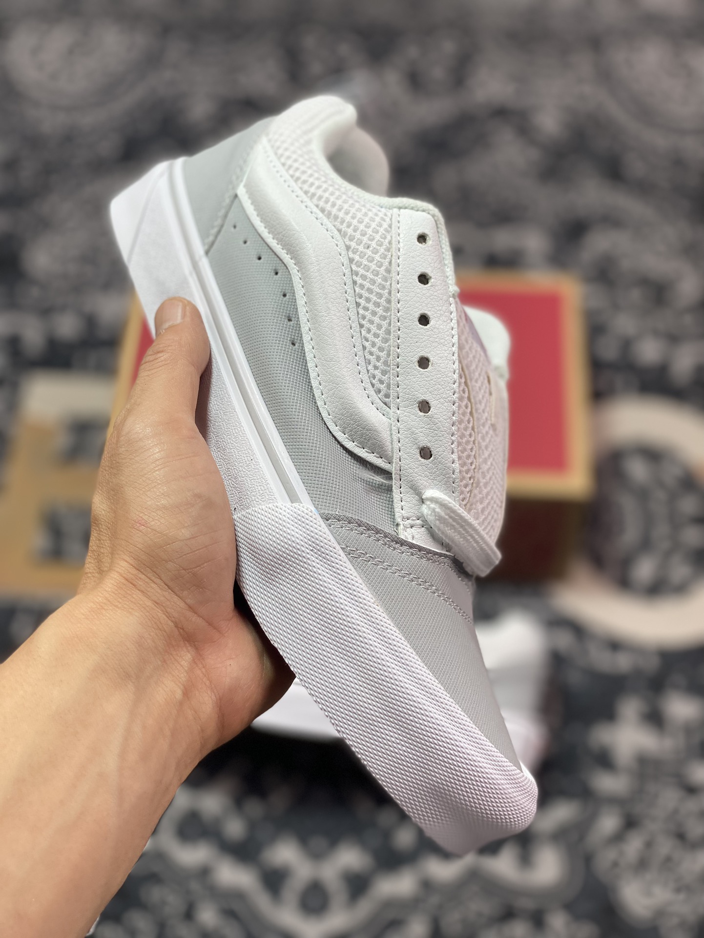 140 真标 Vans Classics Knu Skool 范斯官方 春夏新款灰白面包鞋Vans超火的土豆鞋