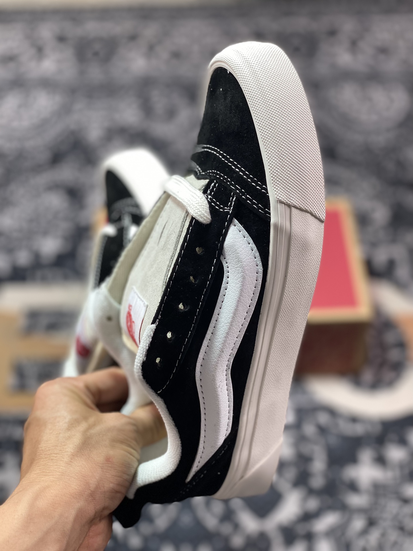 140 真标 Vans Classics Knu Skool 范斯官方春夏新款黑白面包鞋