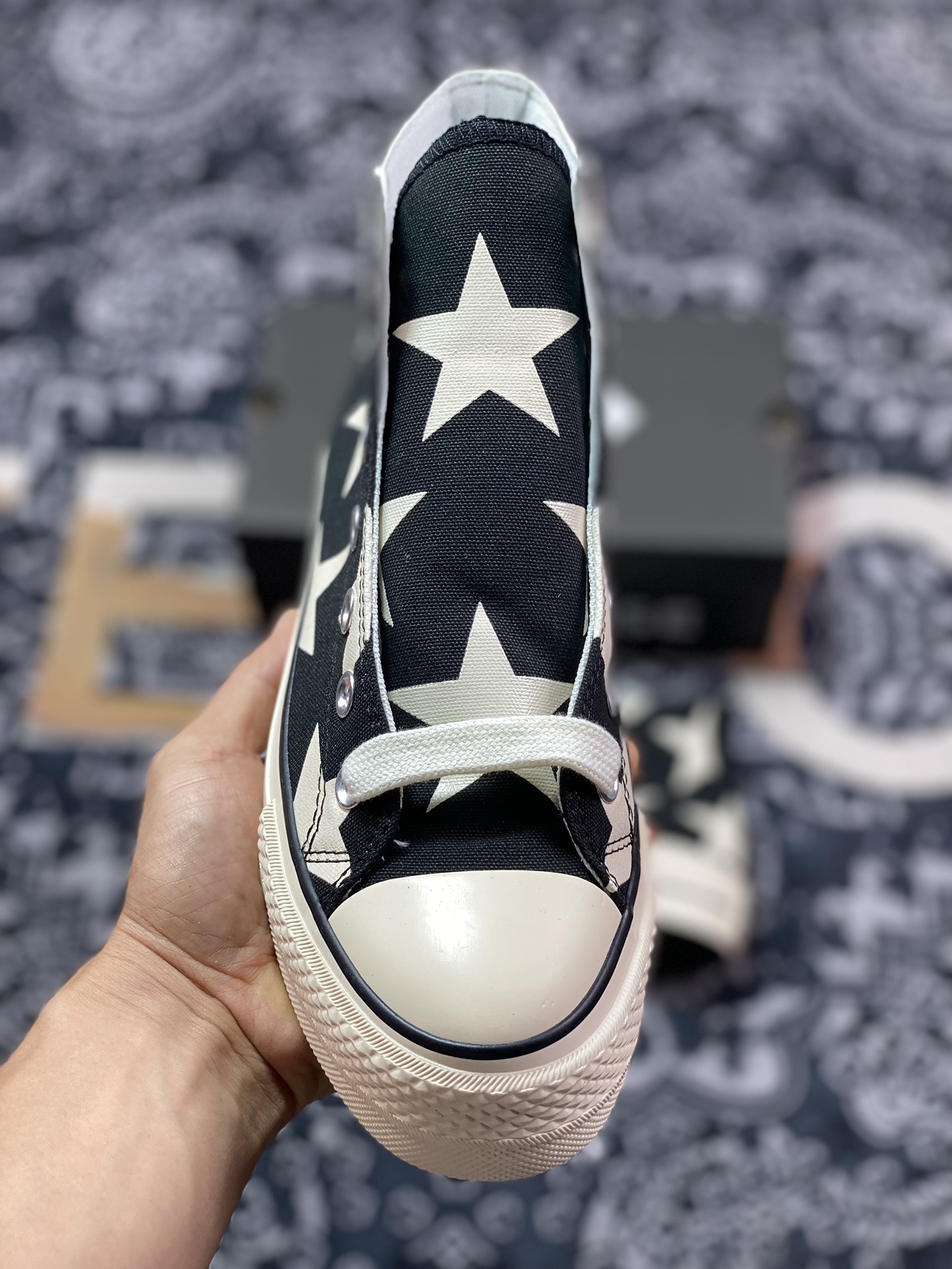 130 真标 Converse All Star Lift 五星厚底黑白印花 A09903C