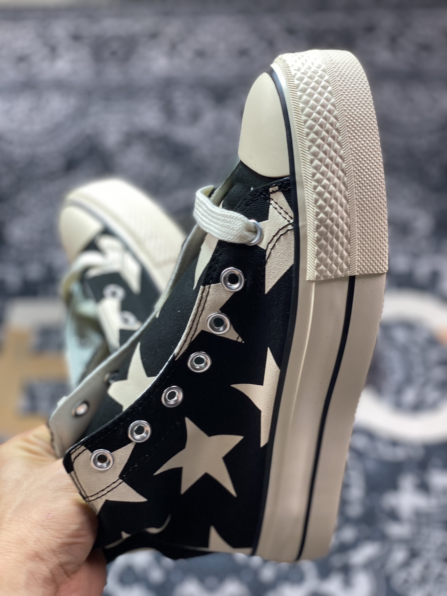 130 真标 Converse All Star Lift 五星厚底黑白印花 A09903C