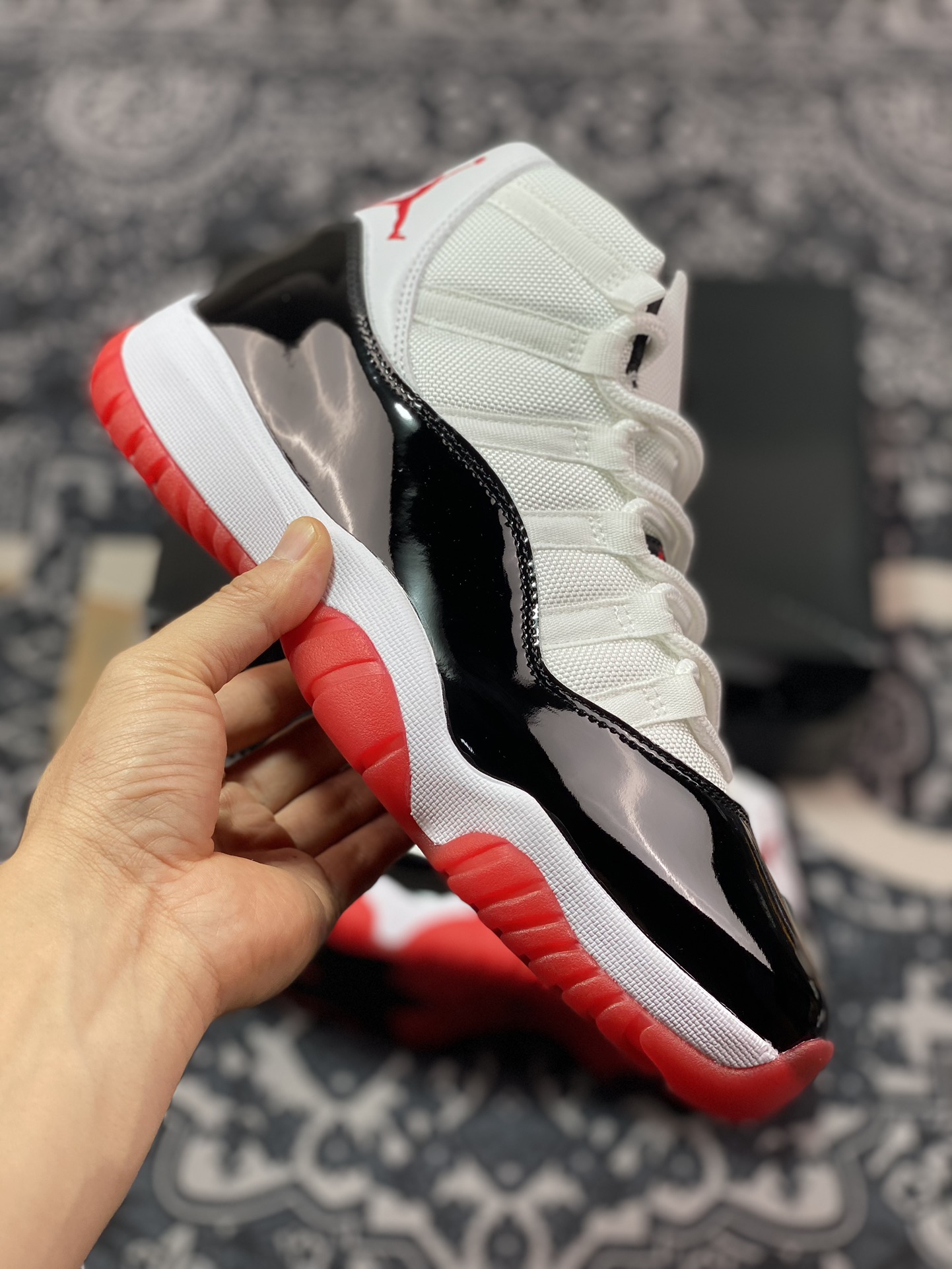 420 优选 原装级别 Air Jordan 11 Retro AJ11 乔11漆皮黑白红 CT8012-106