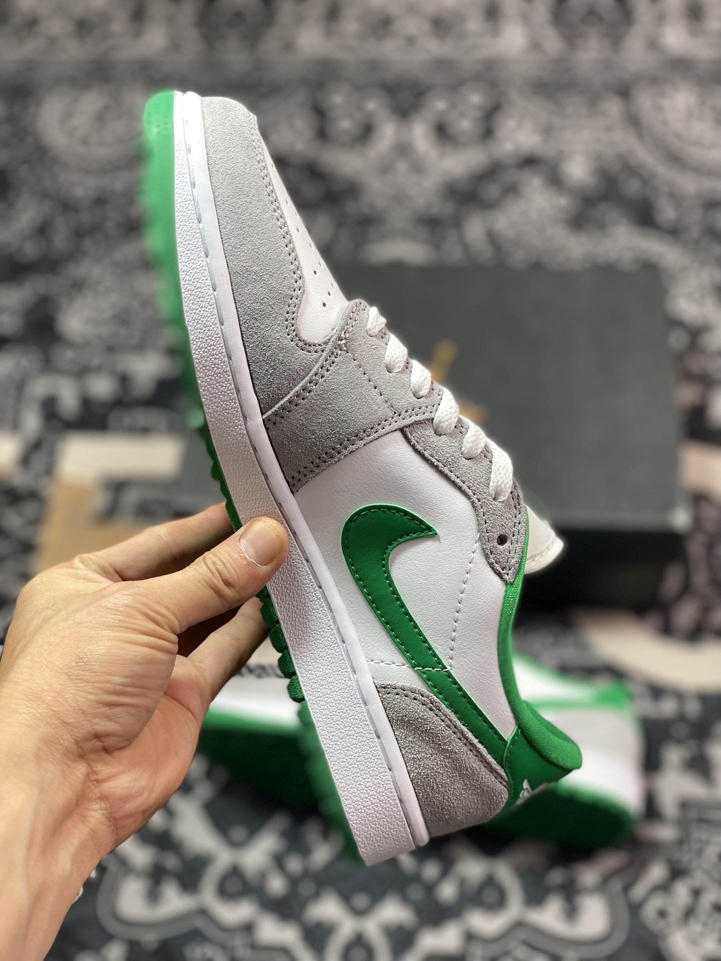 200 原装级别 Air Jordan 1 Low Golf 白灰绿 DD9315-112