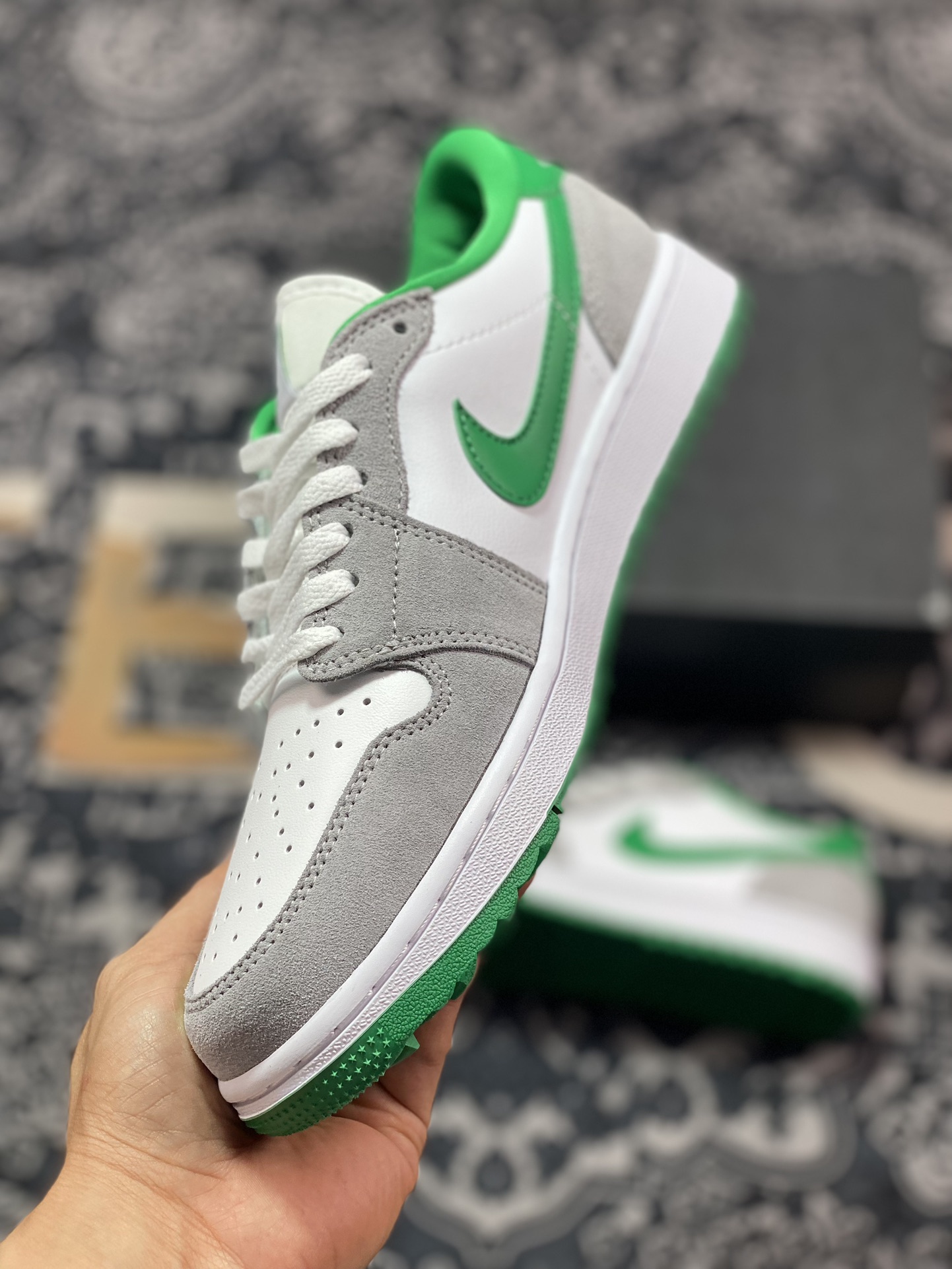 200 原装级别 Air Jordan 1 Low Golf 白灰绿 DD9315-112