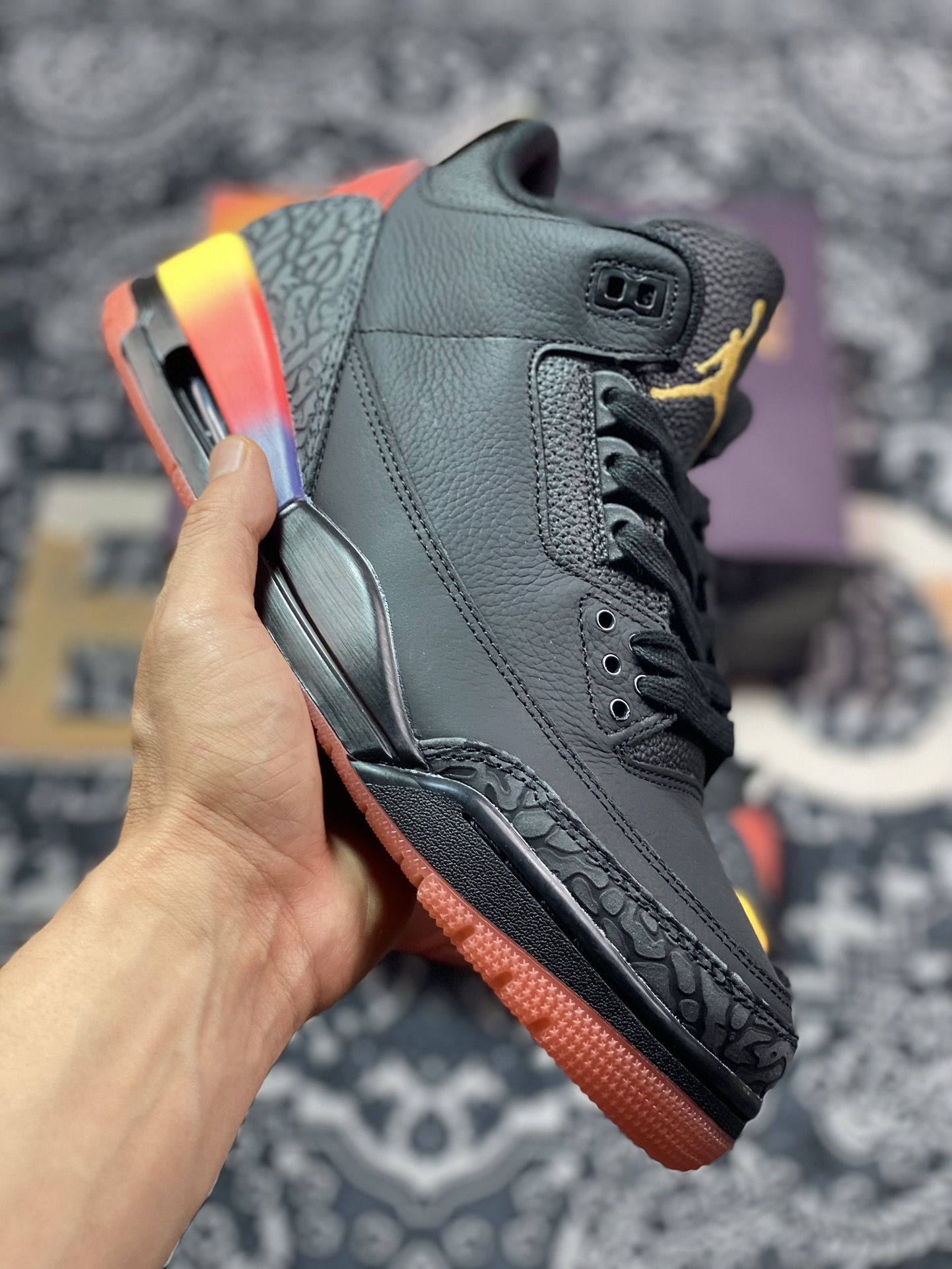 350 原装级别Jordan Air Jordan 3″Rio”复刻落日彩虹 FN0344-001