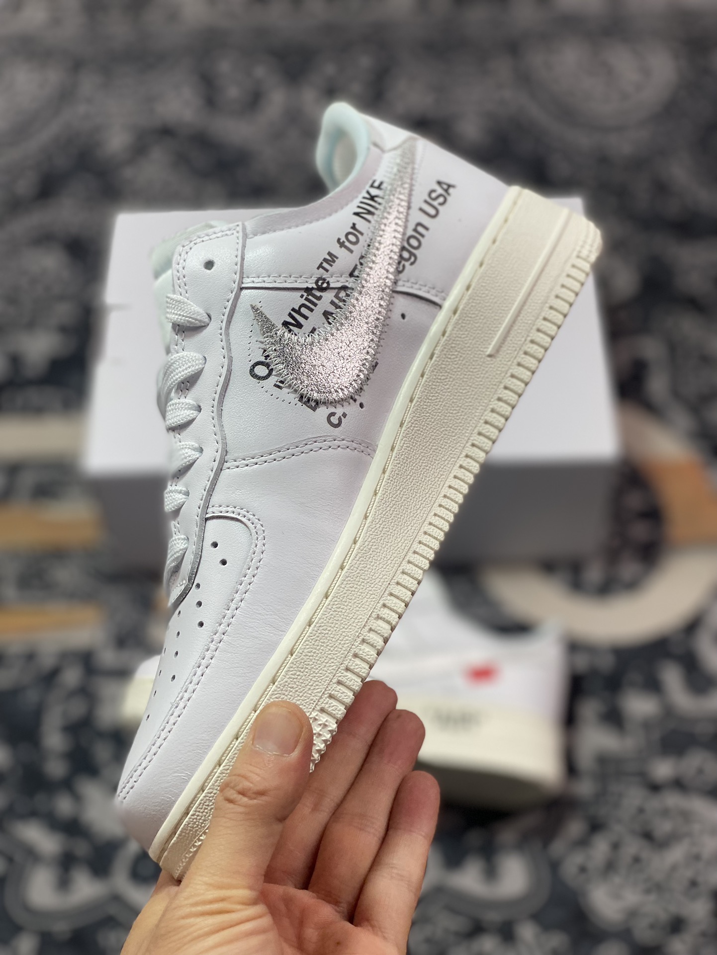 320 VIRGIL ABLOH设计师独立品牌Off-White x Nike Air Force 1'07 Low"White AF100"空军一号板鞋“OW白银钩”AO4297-100