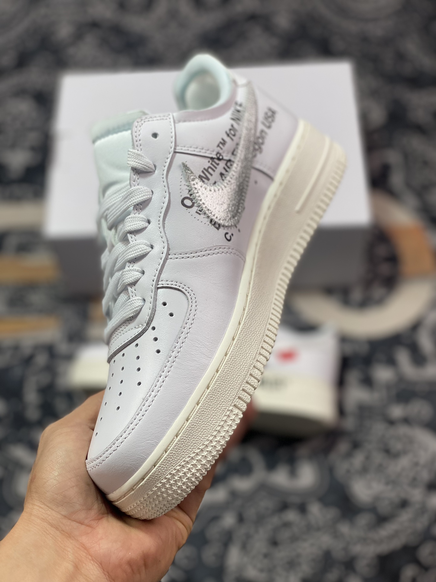 320 VIRGIL ABLOH设计师独立品牌Off-White x Nike Air Force 1'07 Low"White AF100"空军一号板鞋“OW白银钩”AO4297-100