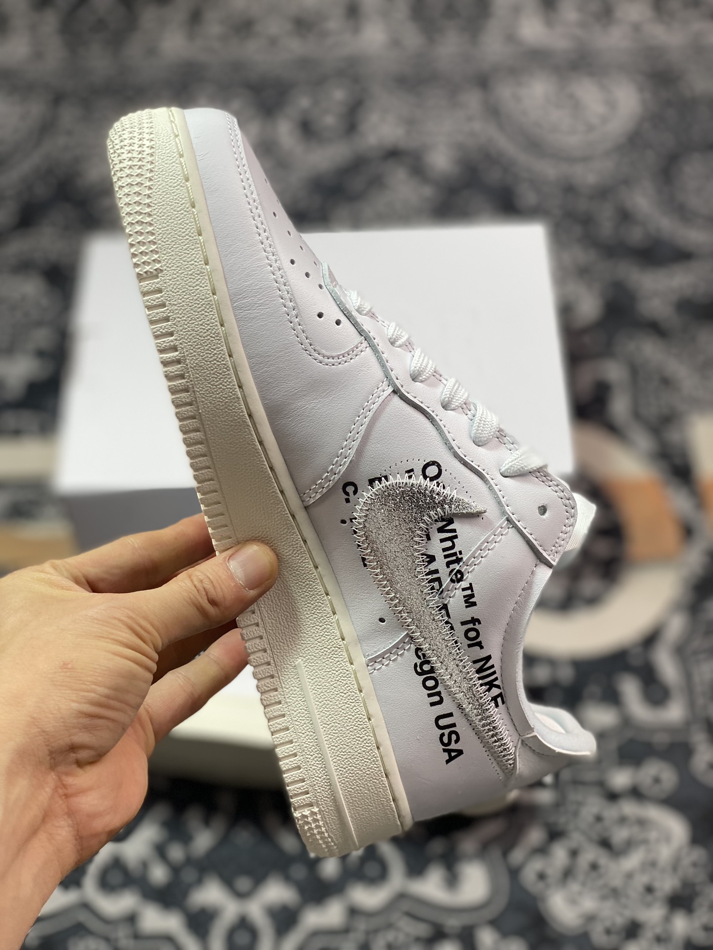 320 VIRGIL ABLOH设计师独立品牌Off-White x Nike Air Force 1'07 Low"White AF100"空军一号板鞋“OW白银钩”AO4297-100