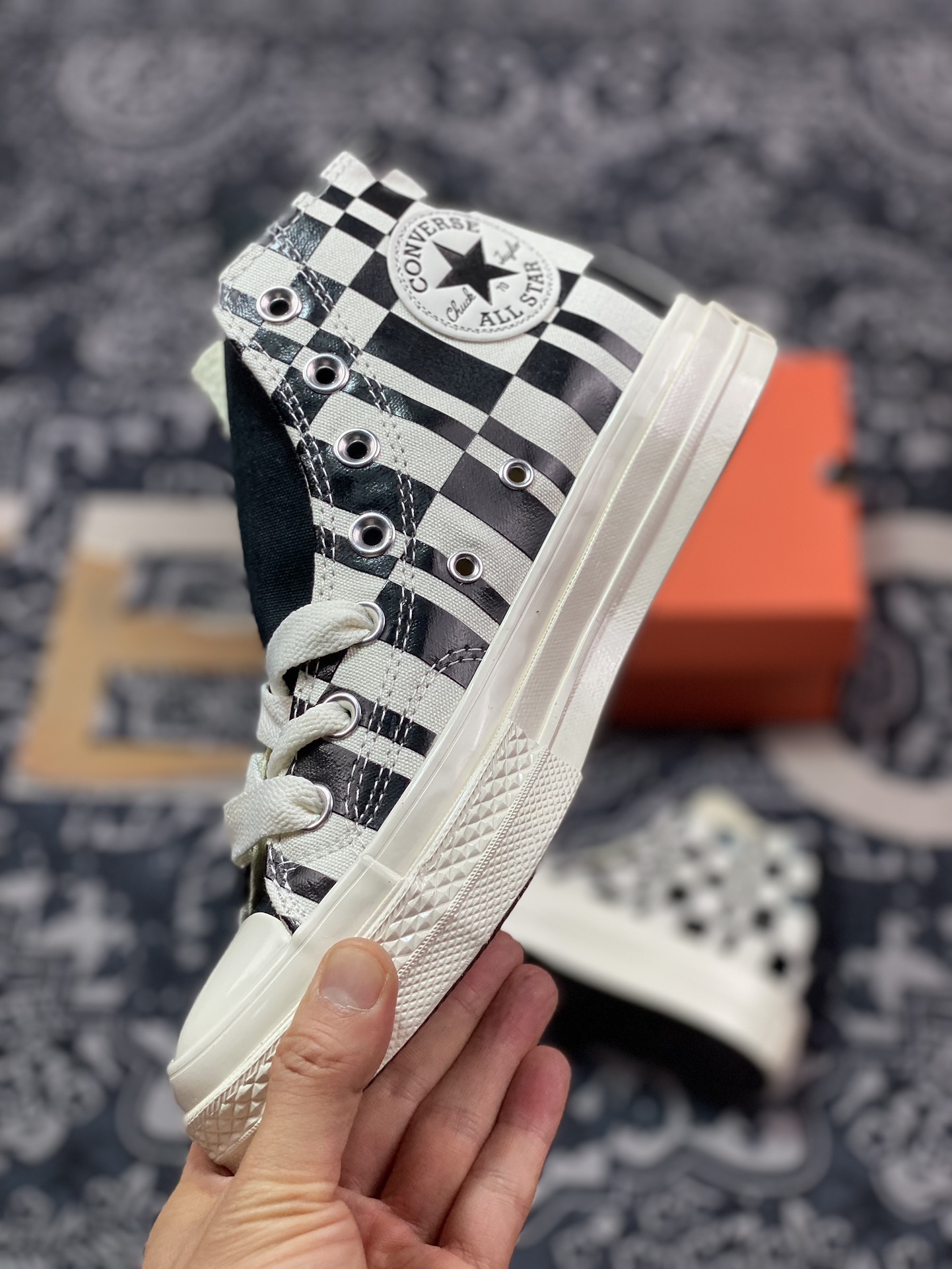 150 匡威Converse Chuck Taylor All Star 1970s High"Lvory/Black"复古三星标高帮板鞋“象牙白黑钢琴”A08764C