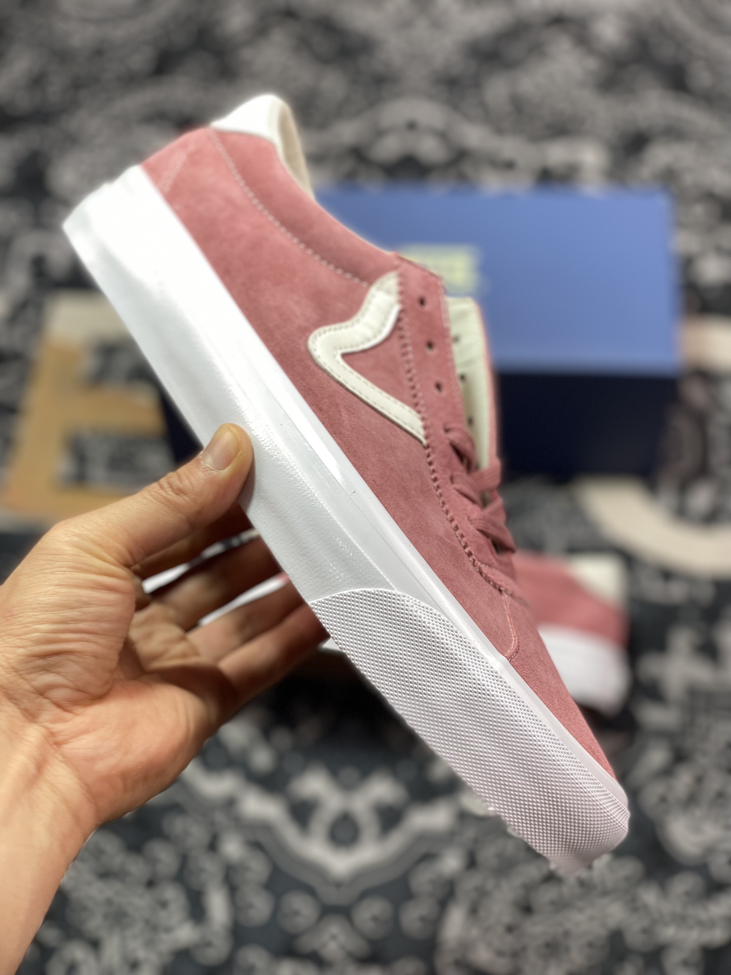 150 范斯Vans Sport 73 LX"Rose Pink/White"运动73高阶系列板鞋“麂皮玫粉白小浪LOGO”VN000CBOV7