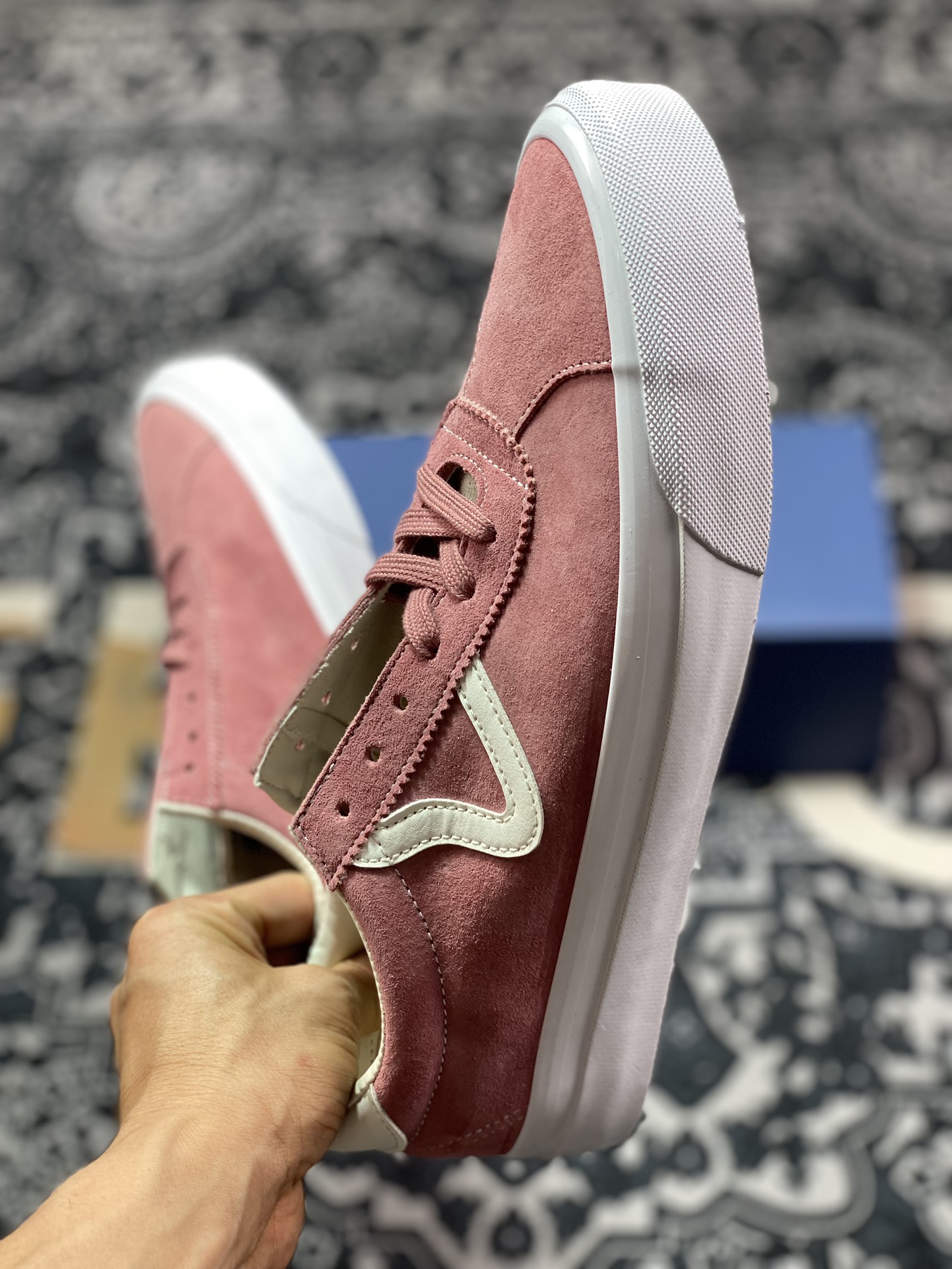 150 范斯Vans Sport 73 LX"Rose Pink/White"运动73高阶系列板鞋“麂皮玫粉白小浪LOGO”VN000CBOV7