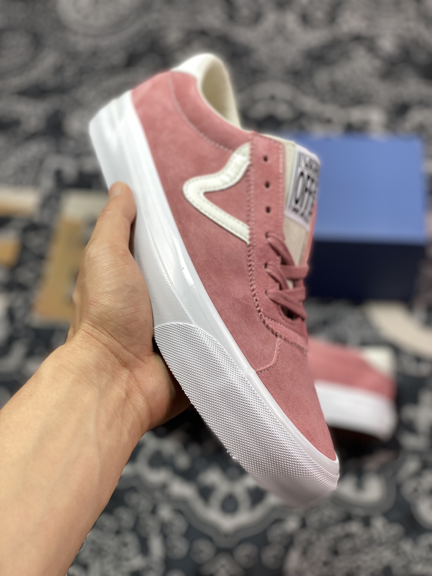 150 范斯Vans Sport 73 LX”Rose Pink/White”运动73高阶系列板鞋“麂皮玫粉白小浪LOGO”VN000CBOV7