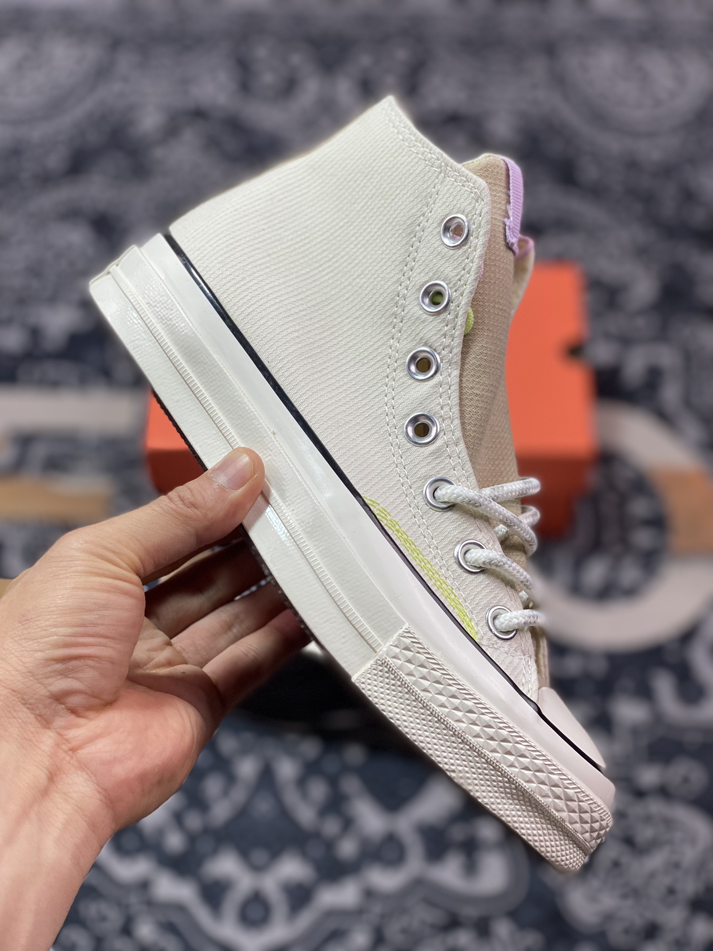 150 匡威Converse Chuck Taylor All Star 1970s High"Milky White/Blue"复古板鞋“米白卡其浅蓝粉”A09832C