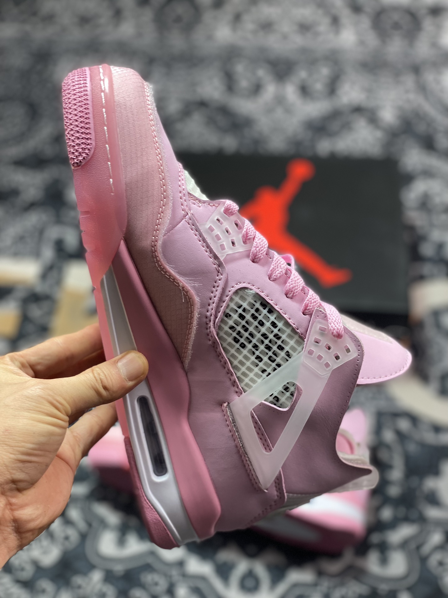 240 Off-White x Nike Air Jordan 4 Retro"Ice Pink"迈克尔·乔丹篮球鞋“OW冰淇淋浅粉”CV9388-105