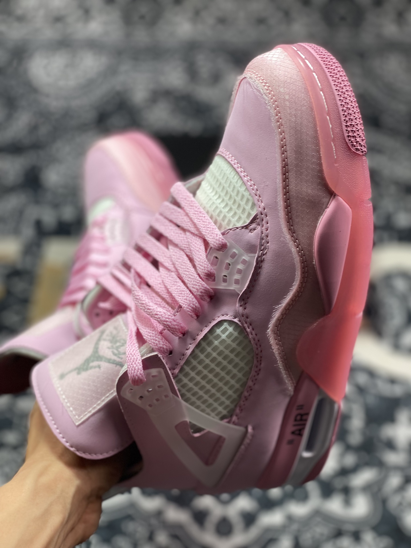 240 Off-White x Nike Air Jordan 4 Retro"Ice Pink"迈克尔·乔丹篮球鞋“OW冰淇淋浅粉”CV9388-105