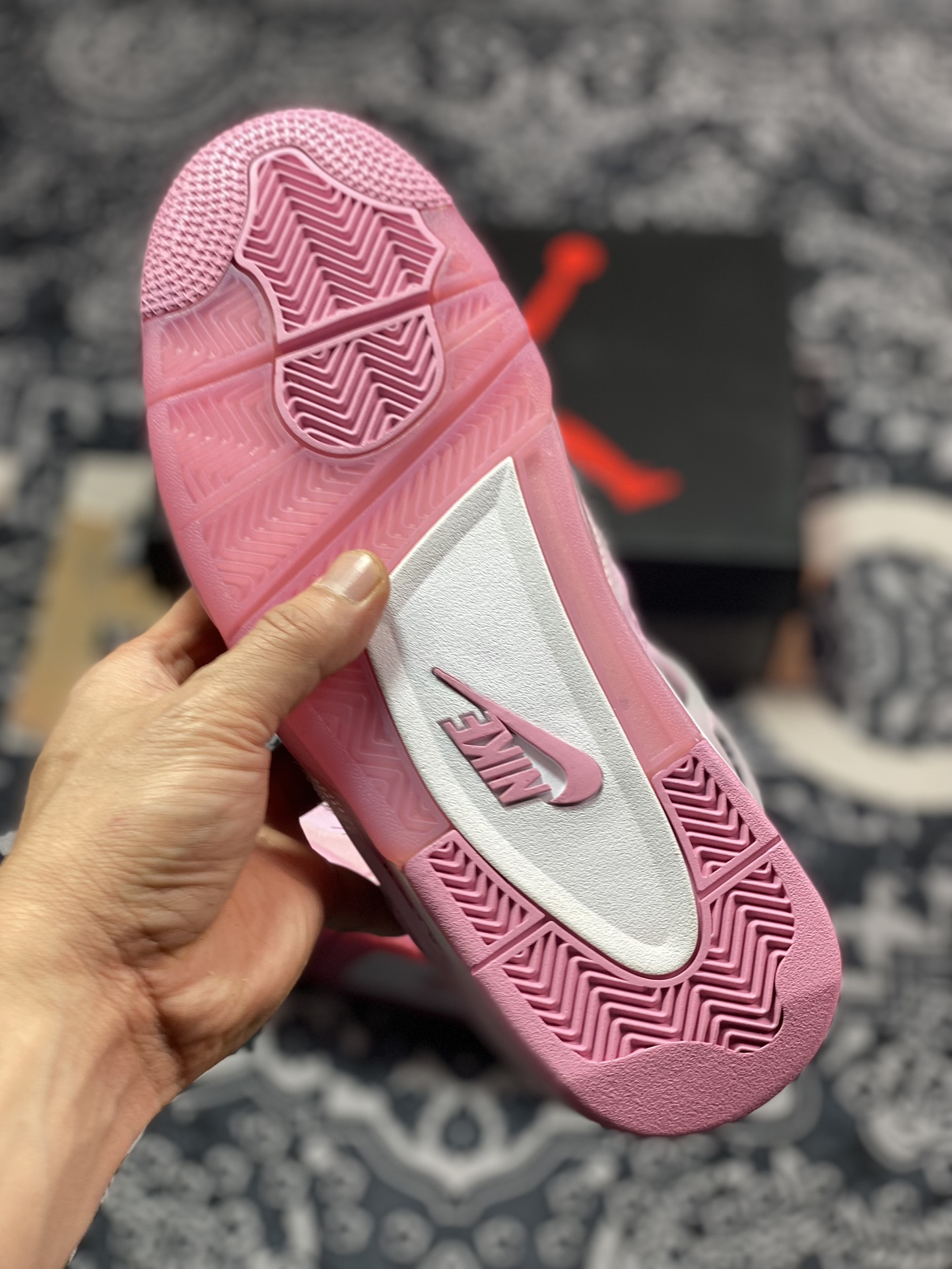 240 Off-White x Nike Air Jordan 4 Retro"Ice Pink"迈克尔·乔丹篮球鞋“OW冰淇淋浅粉”CV9388-105