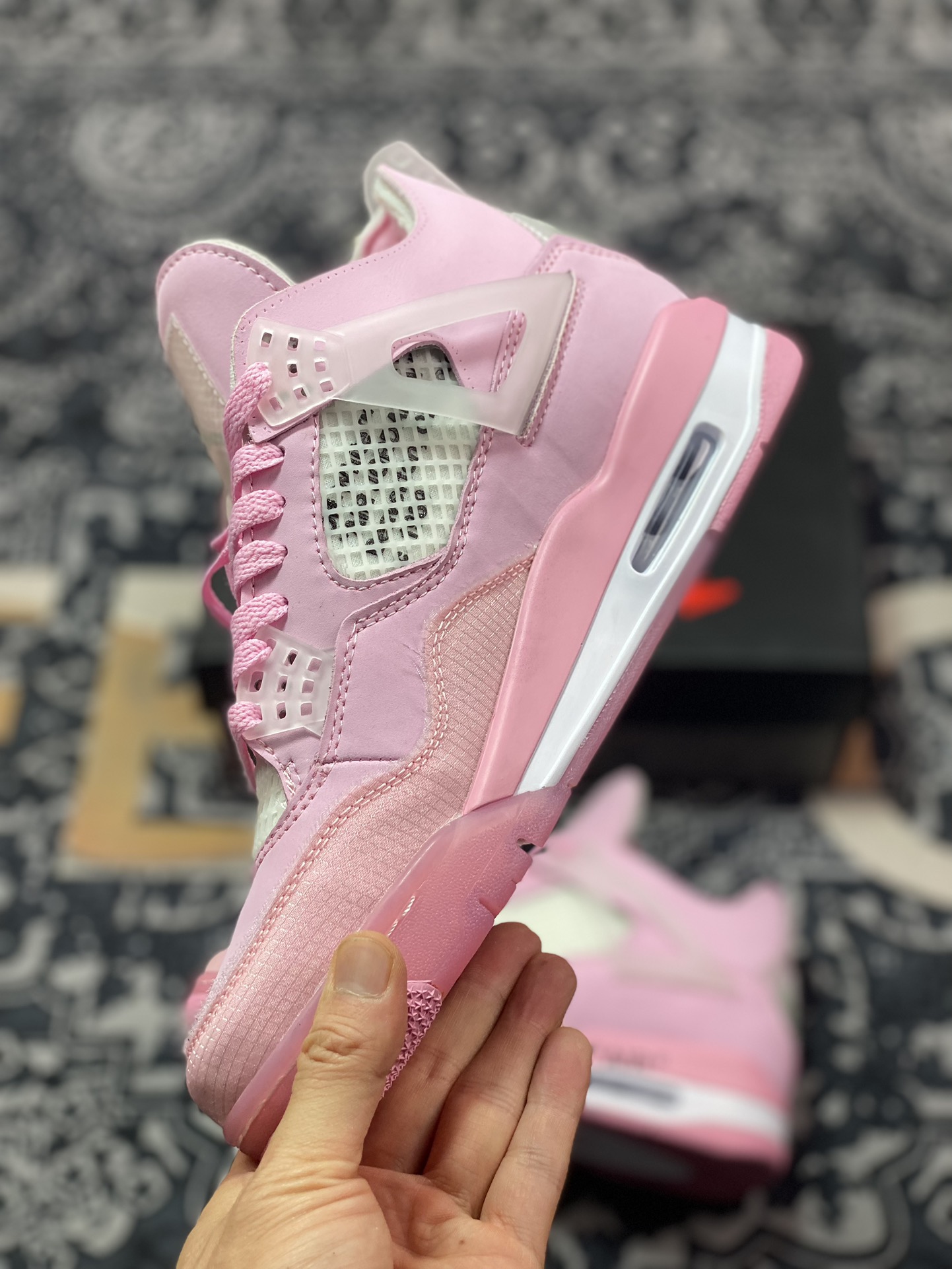 240 Off-White x Nike Air Jordan 4 Retro"Ice Pink"迈克尔·乔丹篮球鞋“OW冰淇淋浅粉”CV9388-105