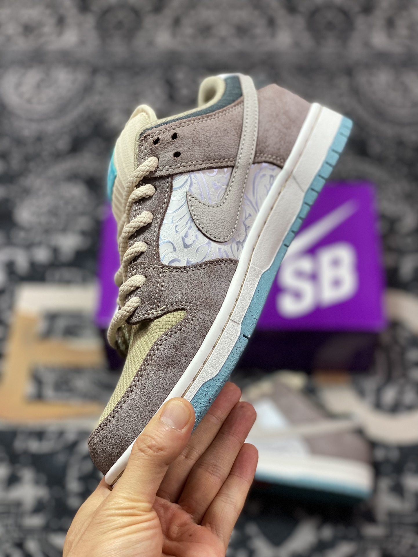 350 优选 原装级别 NK SB Dunk Low " Big Money Savin " 棕灰 低帮休闲板鞋 FZ3129-200