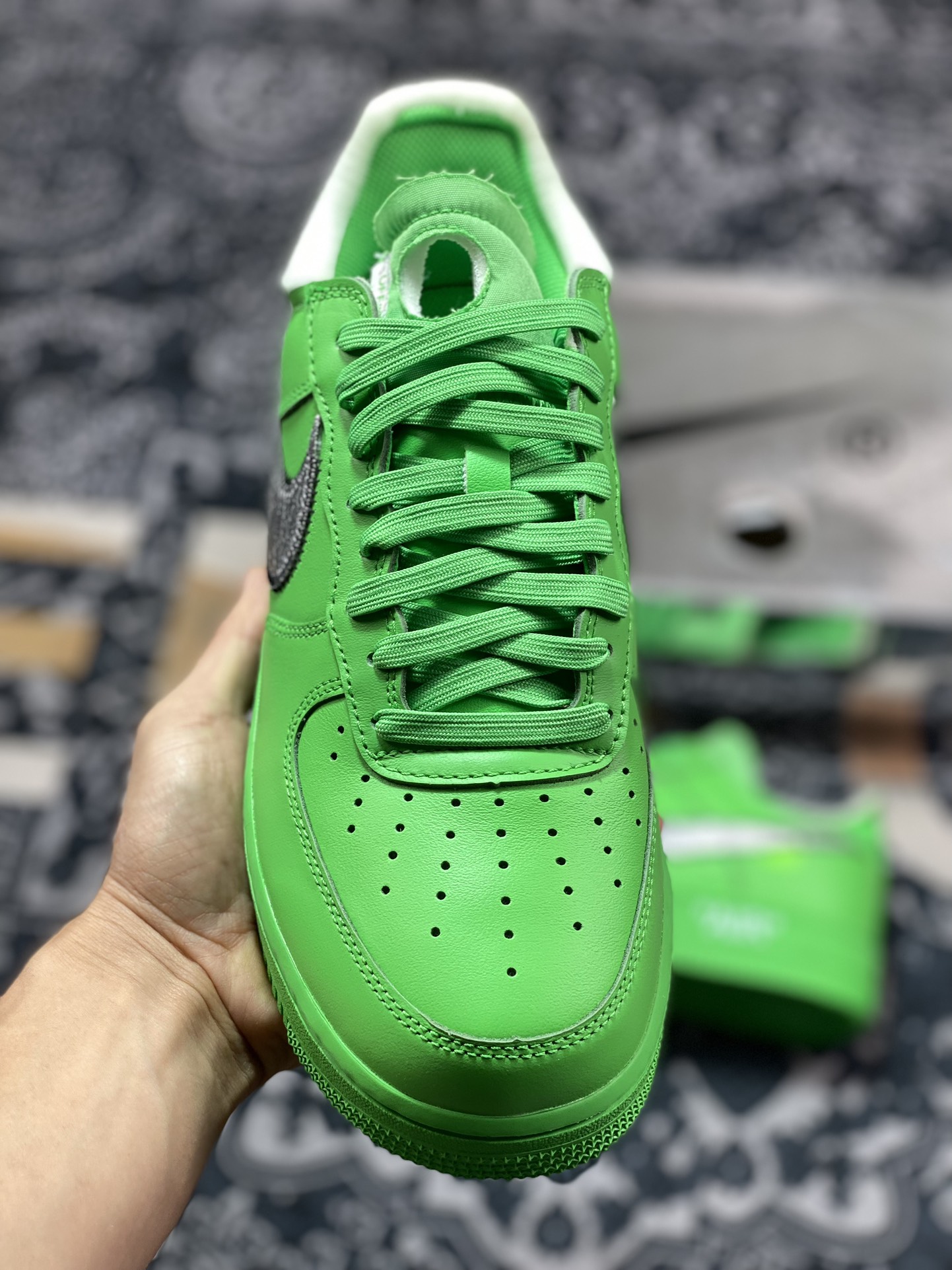 320 MoMA x Off-White x Nike Air Force 1'07 Low"MCA University Green"空军一号板鞋“OW天空绿银绑绳”DX1419-300