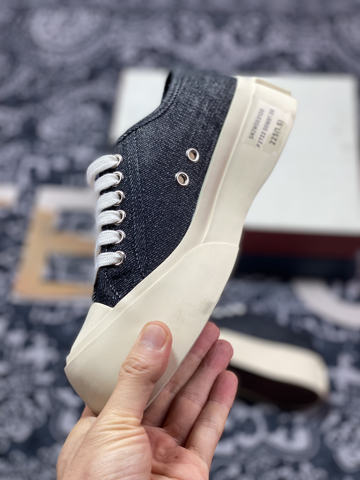 260 Marni Pablo Denim Lace-up Sneaker 巴勃罗系列低帮板鞋“丹宁牛仔布黑”SNZW003020P415500B64