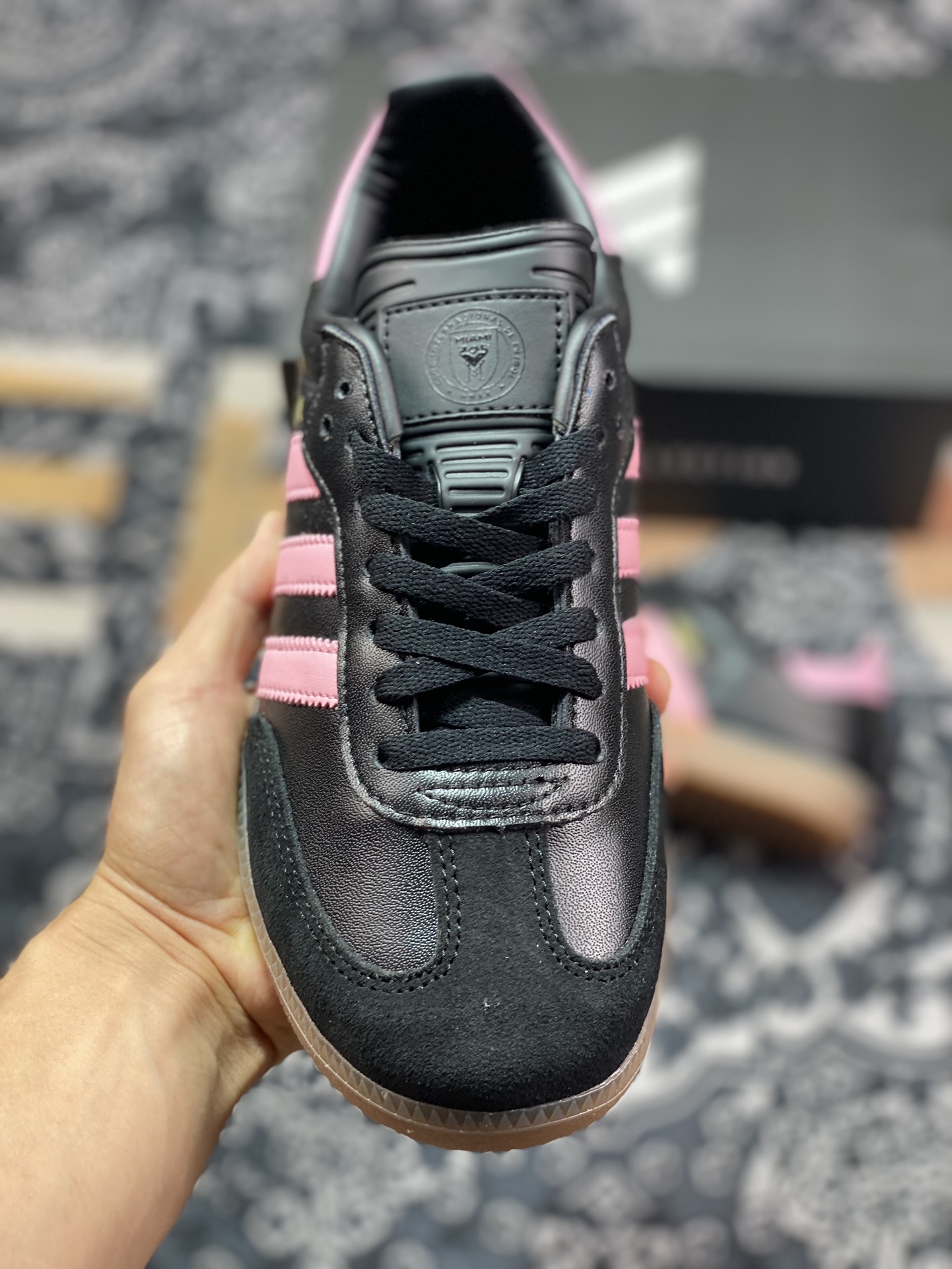 200 Lionel Messi x adidas Samba"Inter Miami CF/Black Pink"桑巴舞板鞋“联名迈阿密黑粉”IH8157