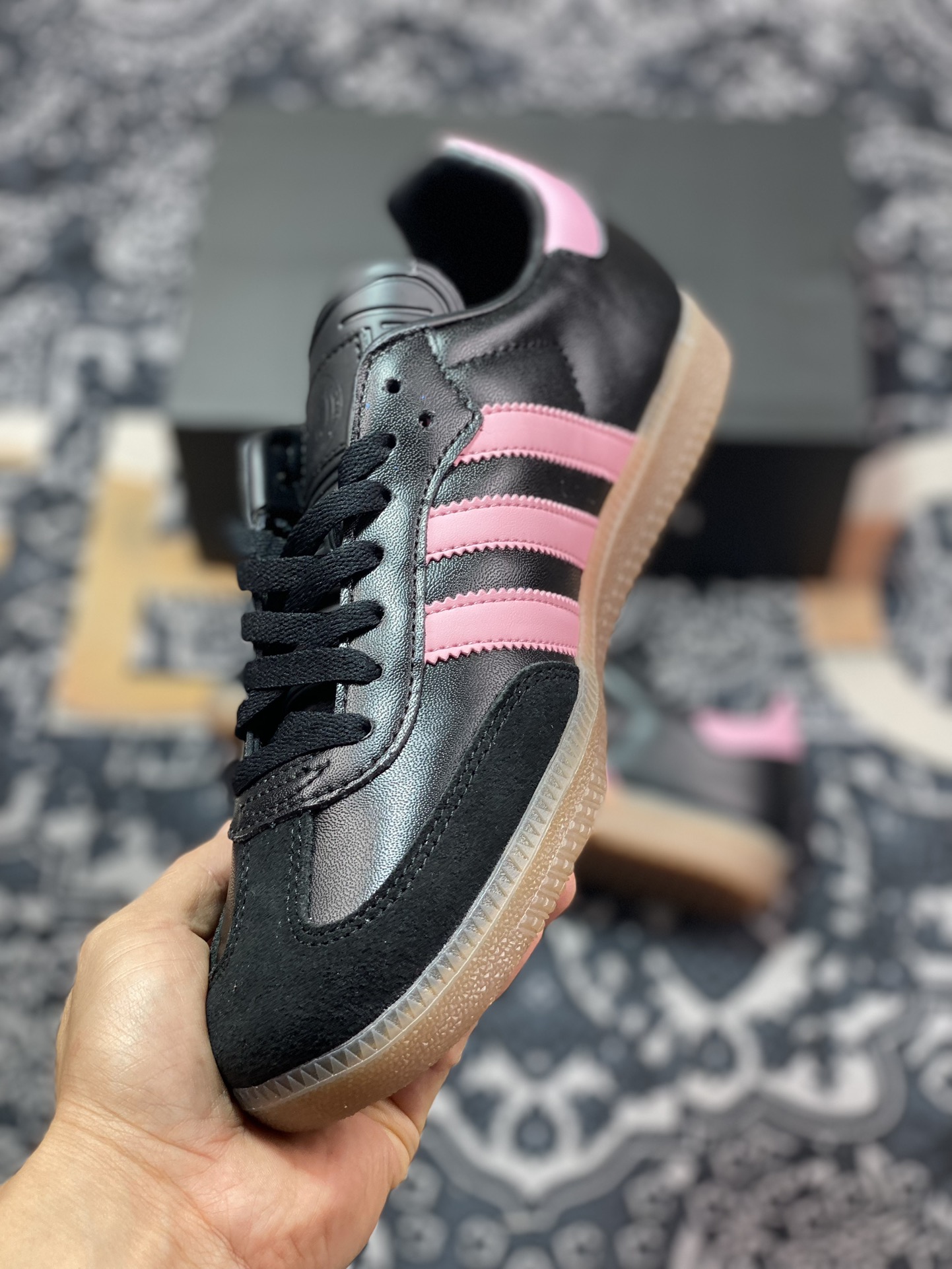 200 Lionel Messi x adidas Samba"Inter Miami CF/Black Pink"桑巴舞板鞋“联名迈阿密黑粉”IH8157