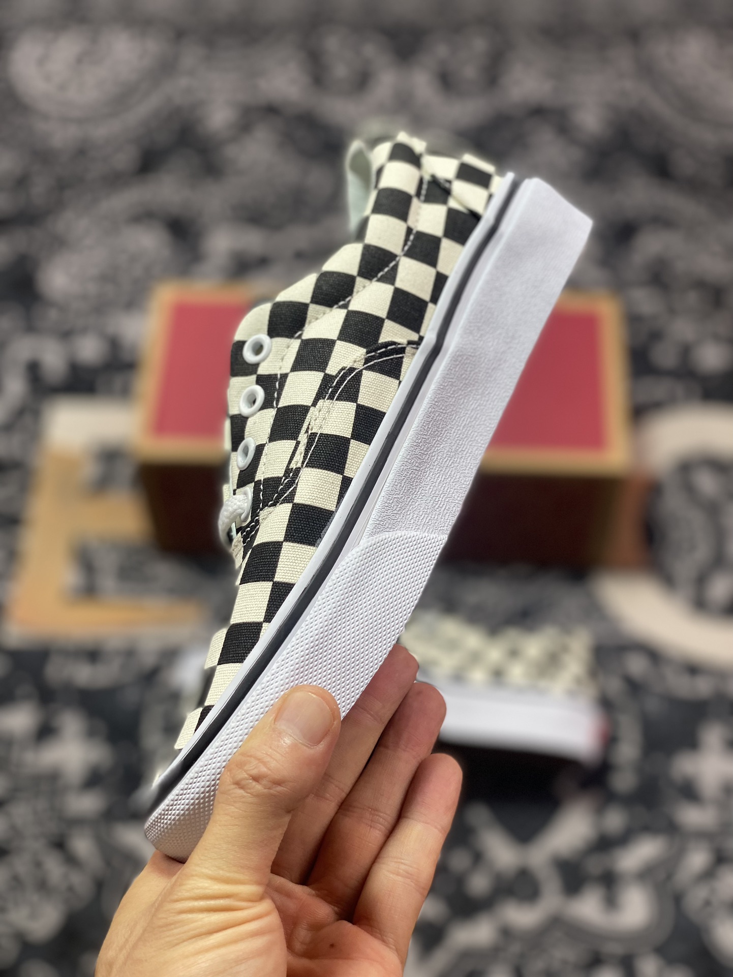 120 真标 Vans Authentic Golden Coast 经典黑白棋盘格 休闲硫化帆布鞋 VN000W4NDI0