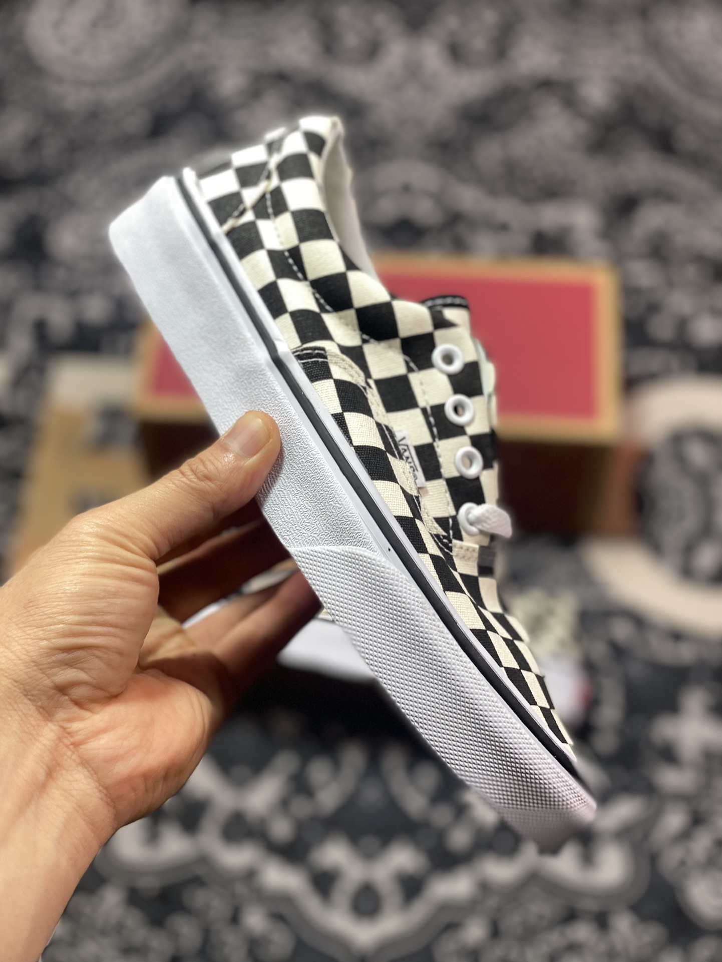 120 真标 Vans Authentic Golden Coast 经典黑白棋盘格 休闲硫化帆布鞋 VN000W4NDI0