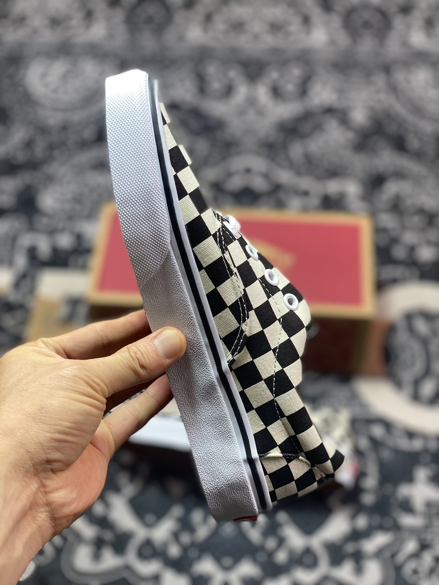 120 真标 Vans Authentic Golden Coast 经典黑白棋盘格 休闲硫化帆布鞋 VN000W4NDI0