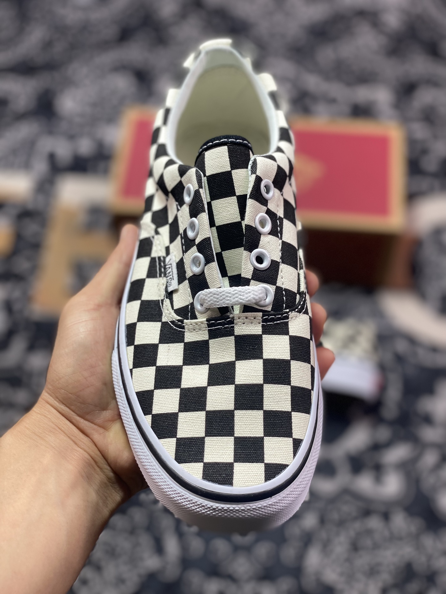 120 真标 Vans Authentic Golden Coast 经典黑白棋盘格 休闲硫化帆布鞋 VN000W4NDI0