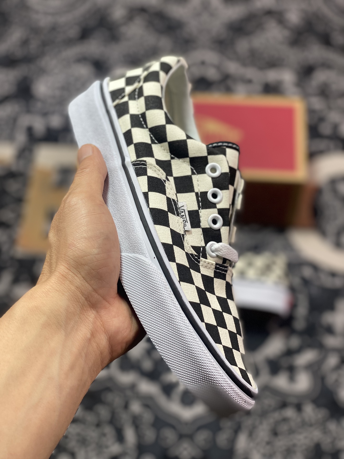 120 真标 Vans Authentic Golden Coast 经典黑白棋盘格 休闲硫化帆布鞋 VN000W4NDI0