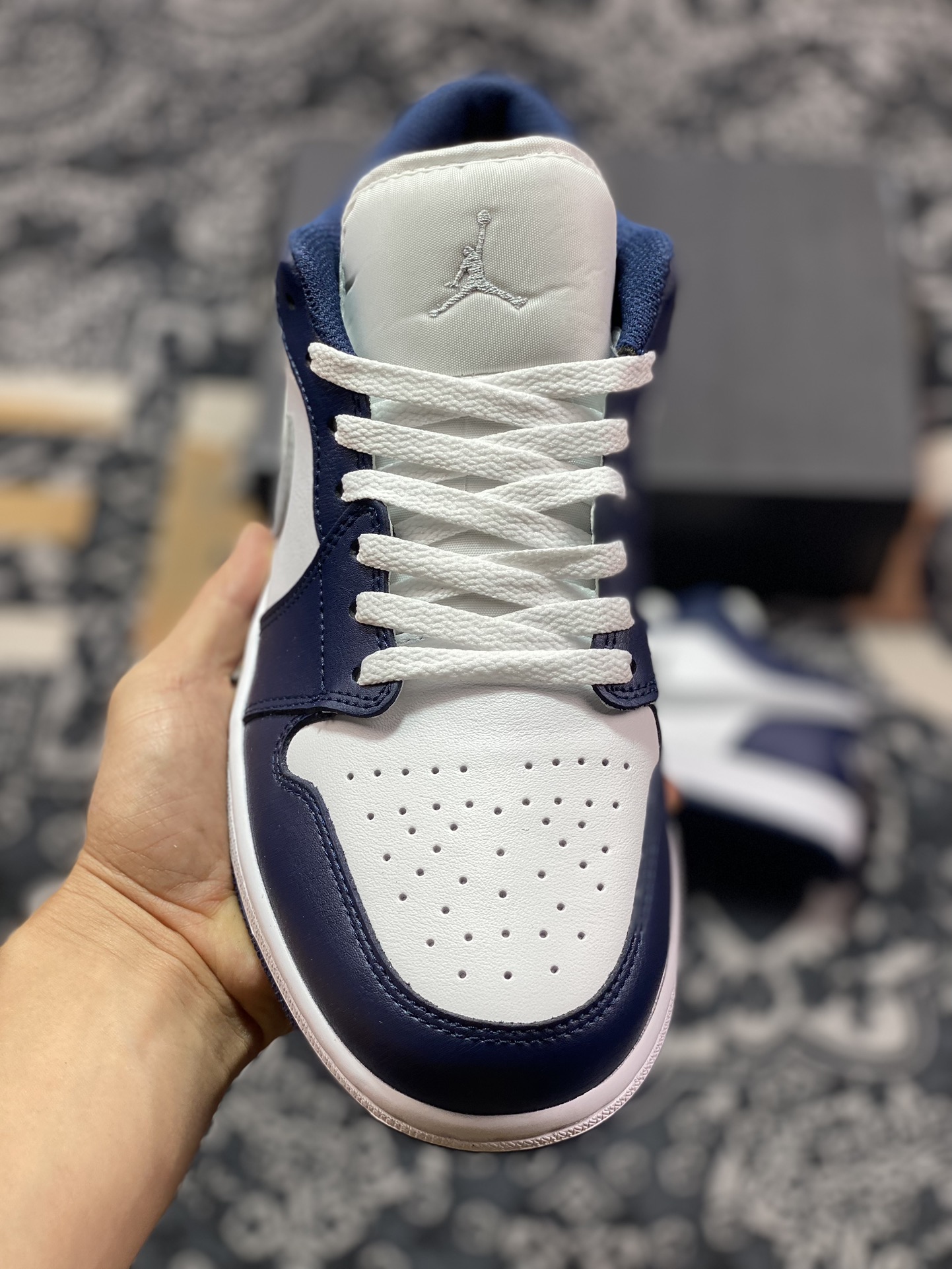 200 原厂级别 Air Jordan 1 Retro Low 白蓝灰 553558-141