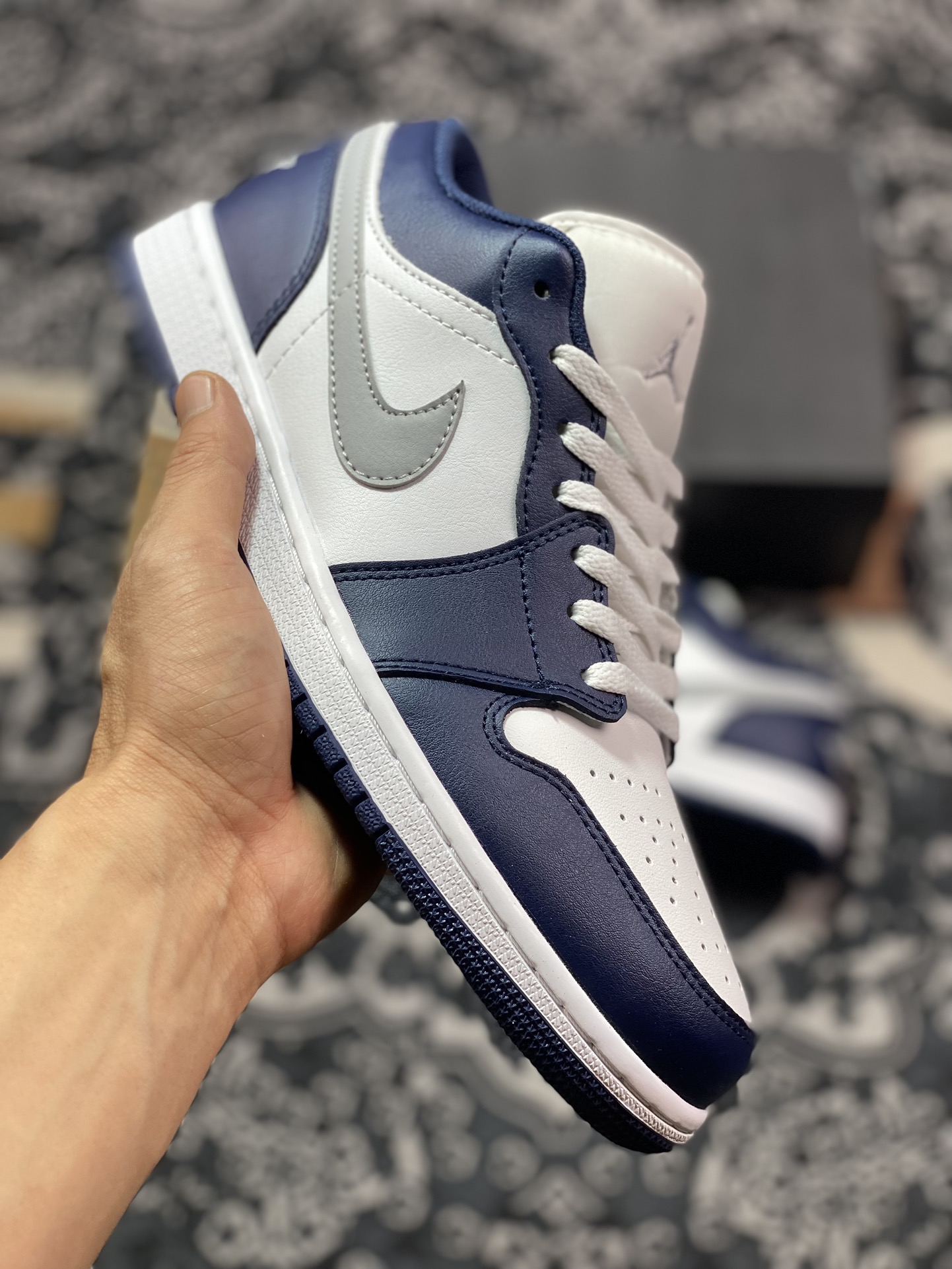 200 原厂级别 Air Jordan 1 Retro Low 白蓝灰 553558-141