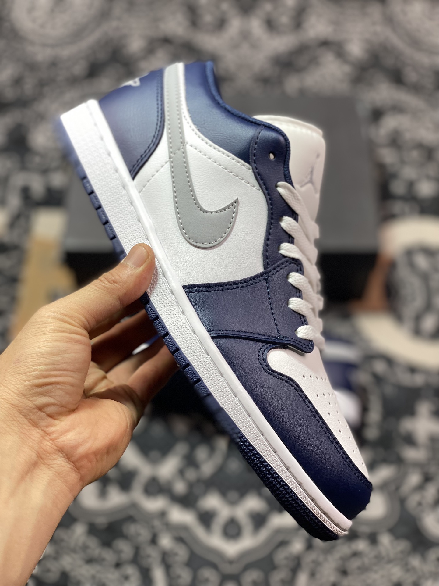 200 原厂级别 Air Jordan 1 Retro Low 白蓝灰 553558-141