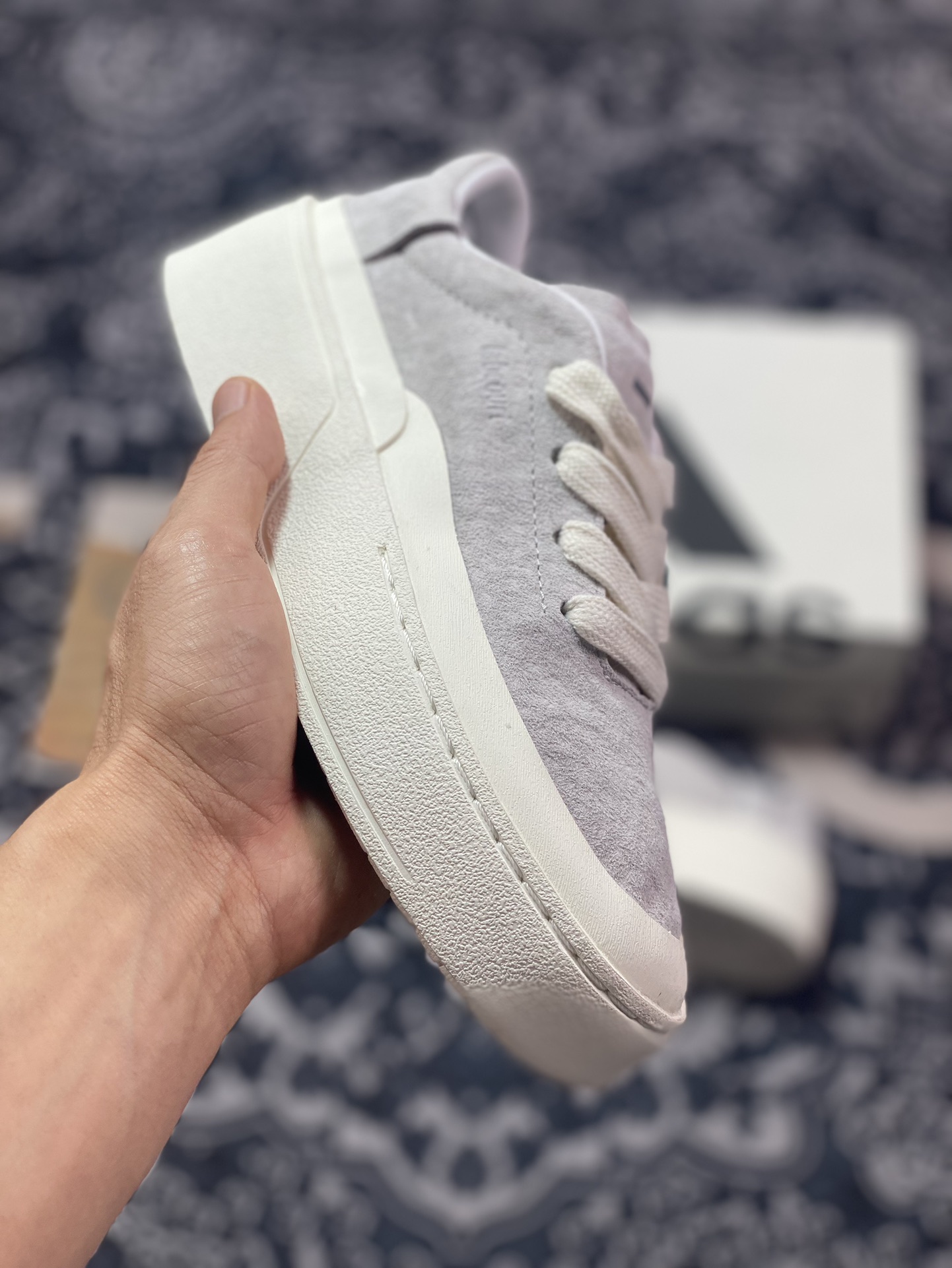 280 阿迪达斯Adidas Labcourt Low Lab球场系列板鞋“麂皮浅灰白”ID6228