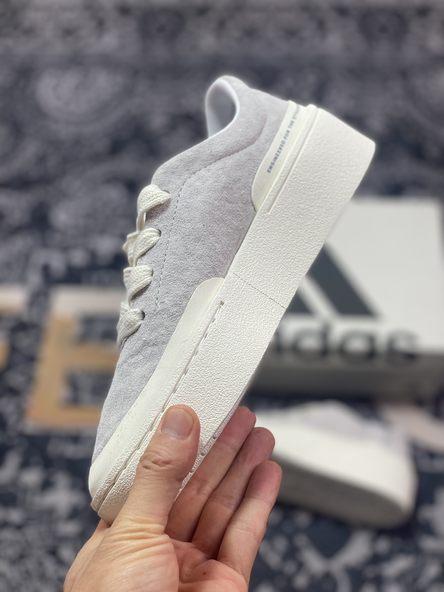 280 阿迪达斯Adidas Labcourt Low Lab球场系列板鞋“麂皮浅灰白”ID6228