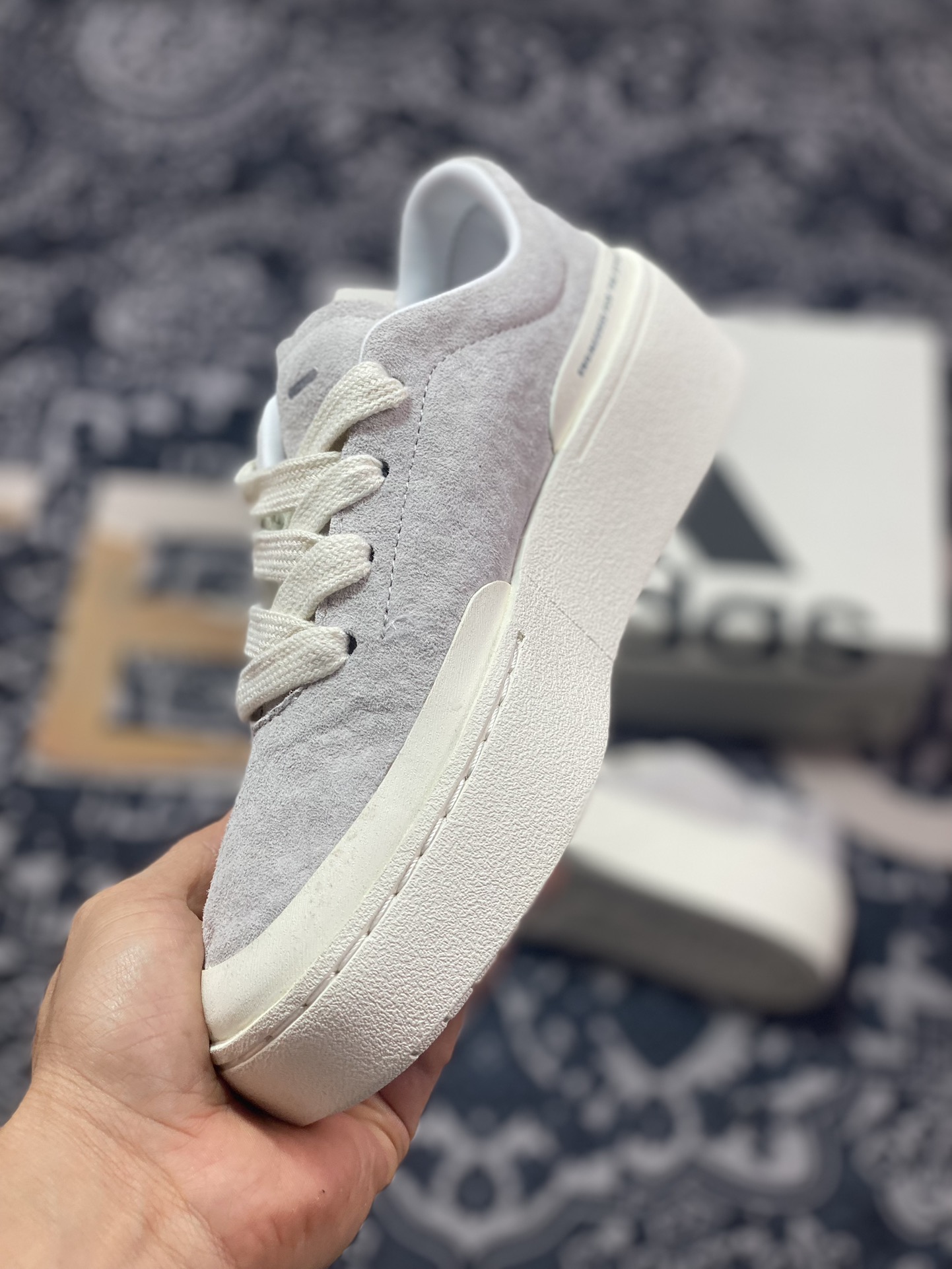 280 阿迪达斯Adidas Labcourt Low Lab球场系列板鞋“麂皮浅灰白”ID6228