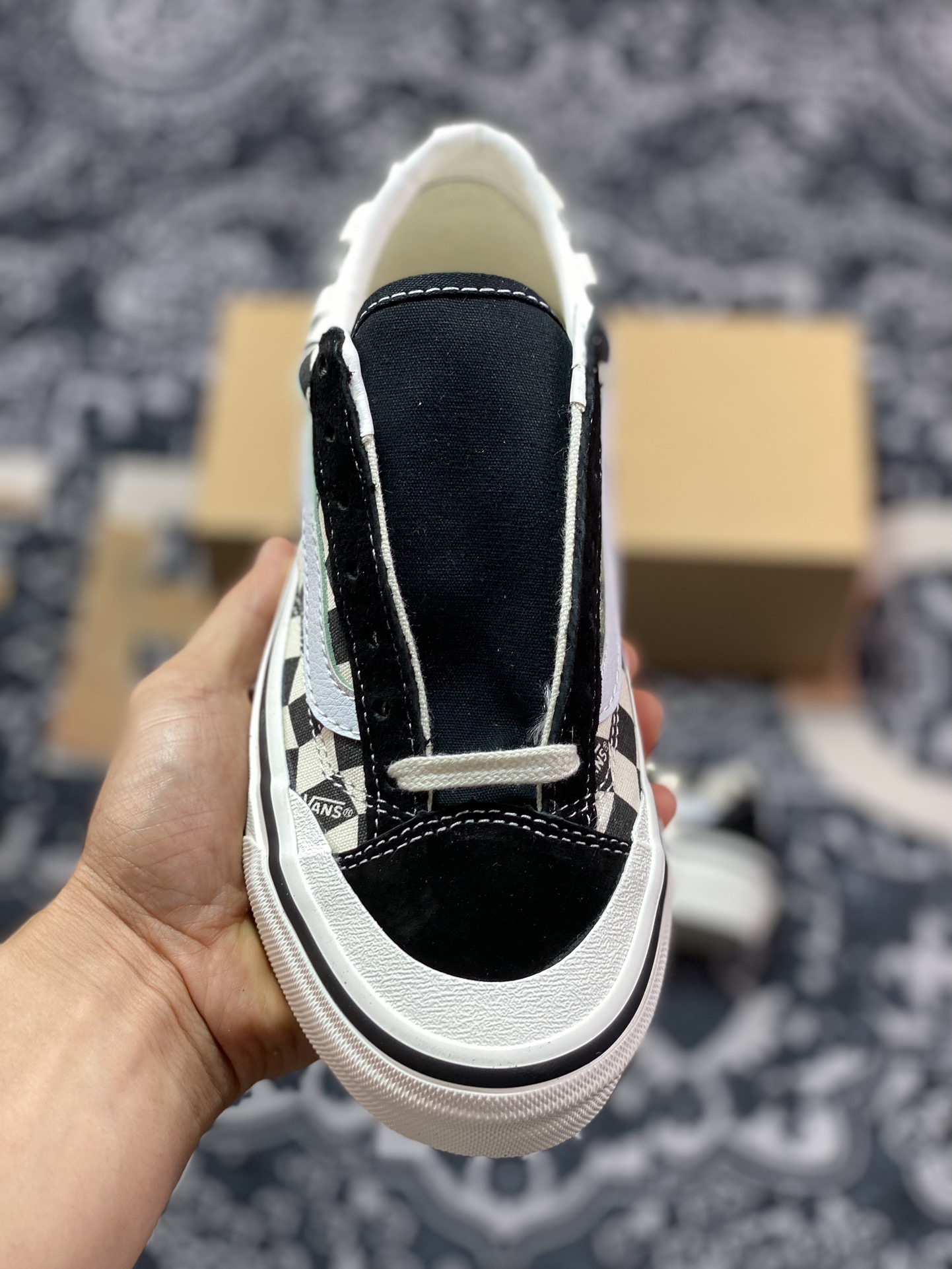 150 真标 Vans Old Skool Reissue 136 范斯官方包头格子帆布硫化鞋 VN000MT6BPQ