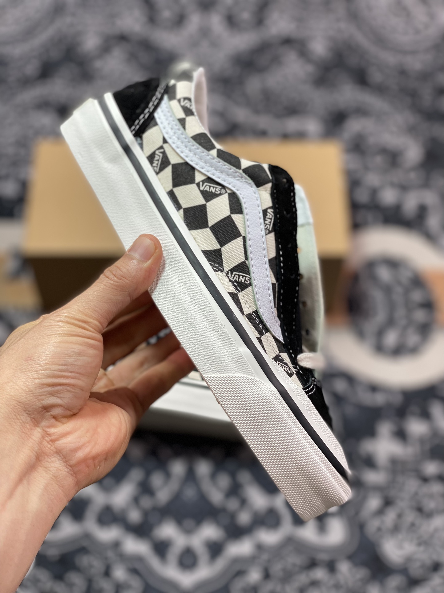 150 真标 Vans Old Skool Reissue 136 范斯官方包头格子帆布硫化鞋 VN000MT6BPQ