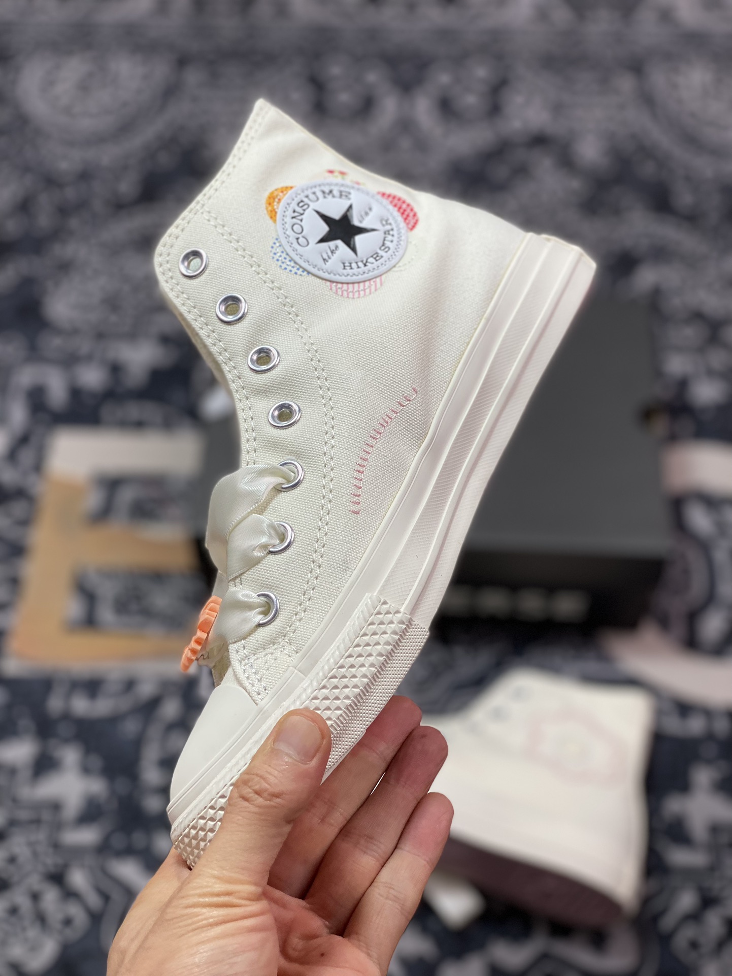 140 真标 Converse All Star系列 复古雏菊小碎花 A05195C