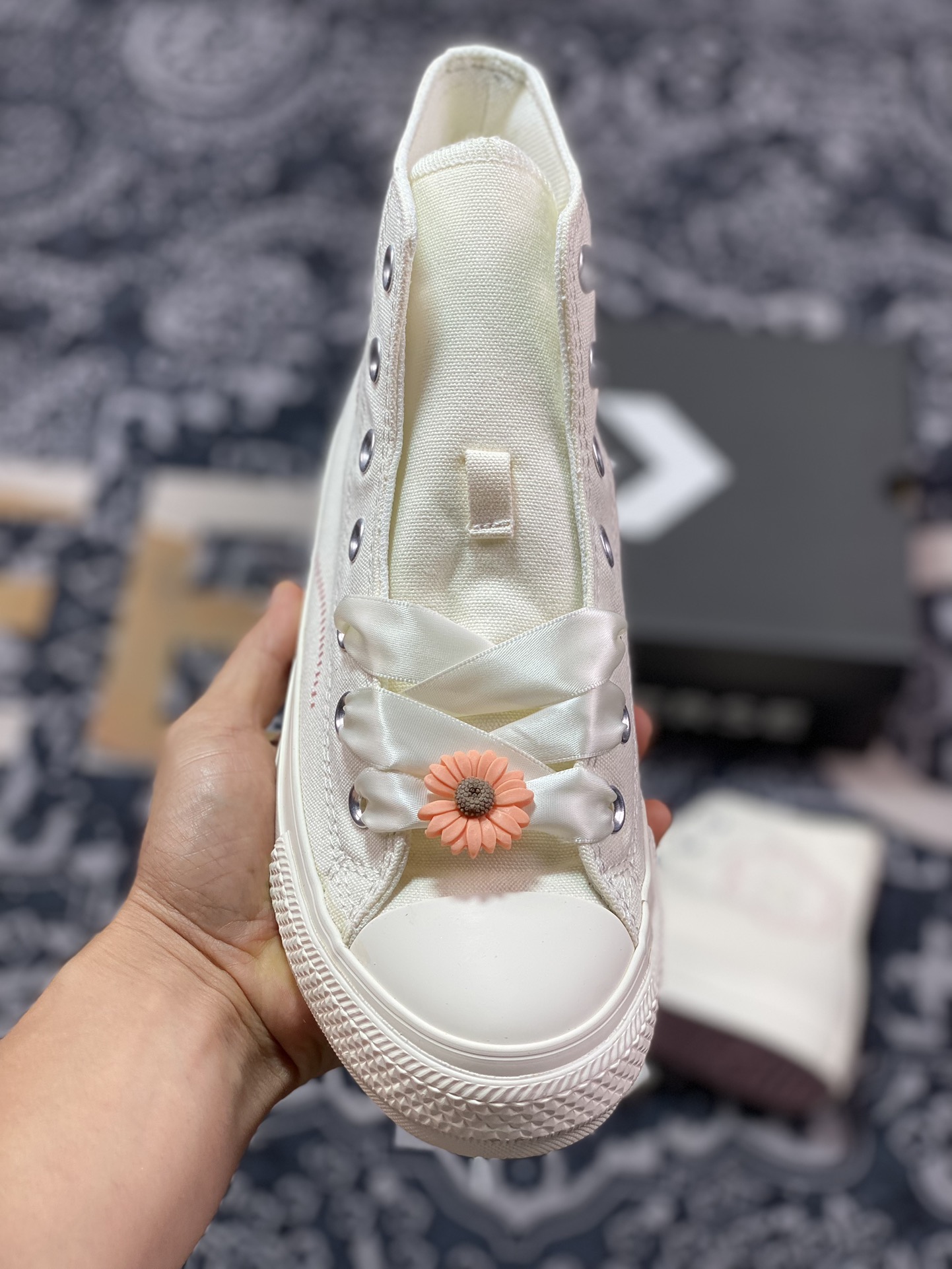 140 真标 Converse All Star系列 复古雏菊小碎花 A05195C