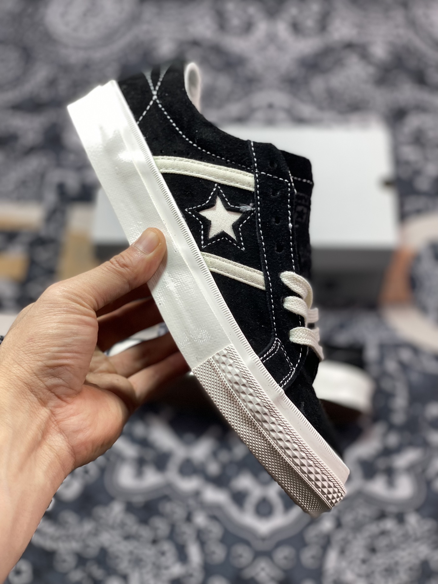 160 真标 Converse One Star Academy Pro 经典黑白一星系列复古休闲板鞋  A06426C