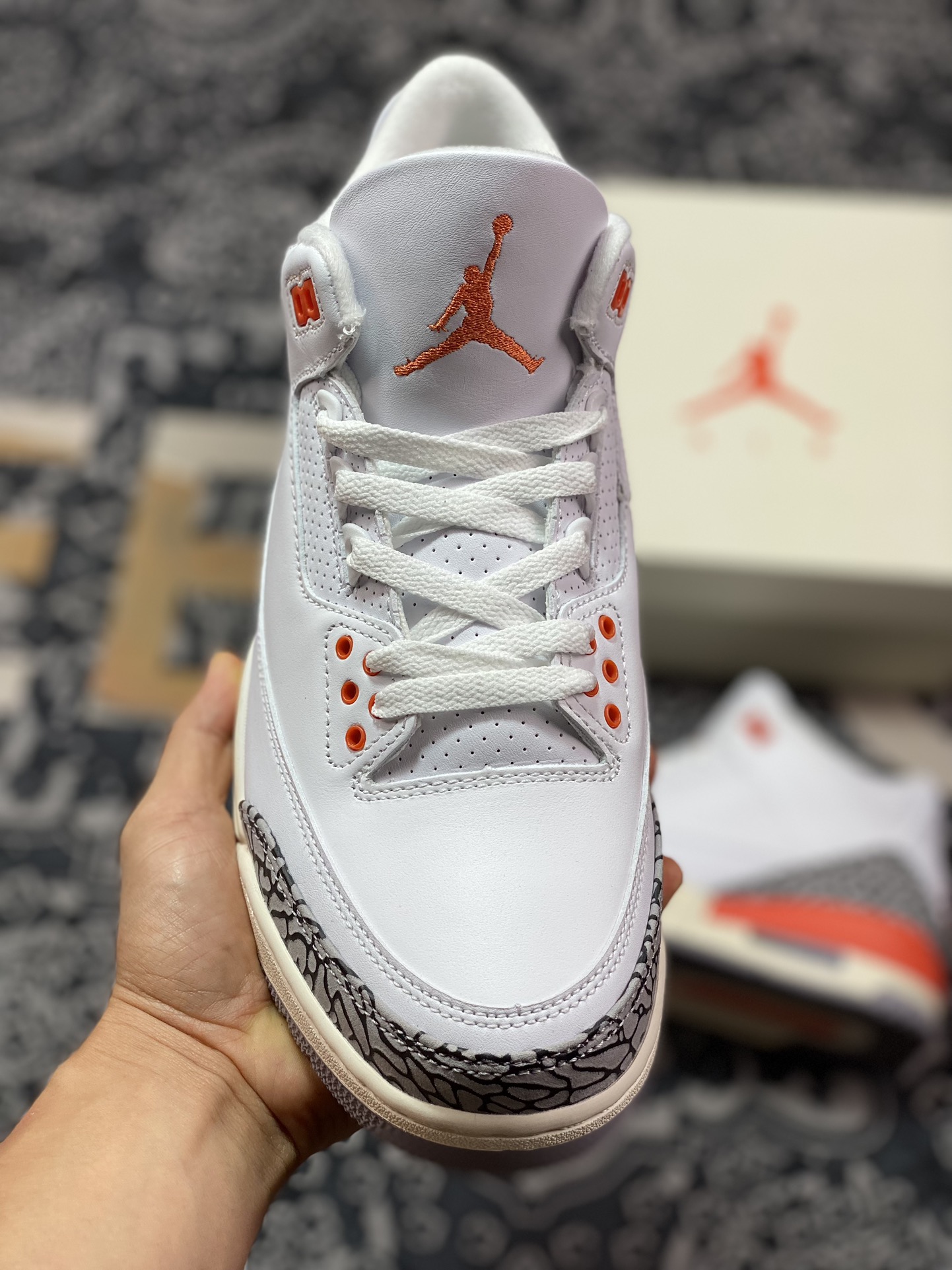 320 耐克Nike Wmns Air Jordan 3 Retro”Georgia Peach Cosmic Clay”迈克尔篮球鞋“白橙米黄爆裂纹”CK9246-121