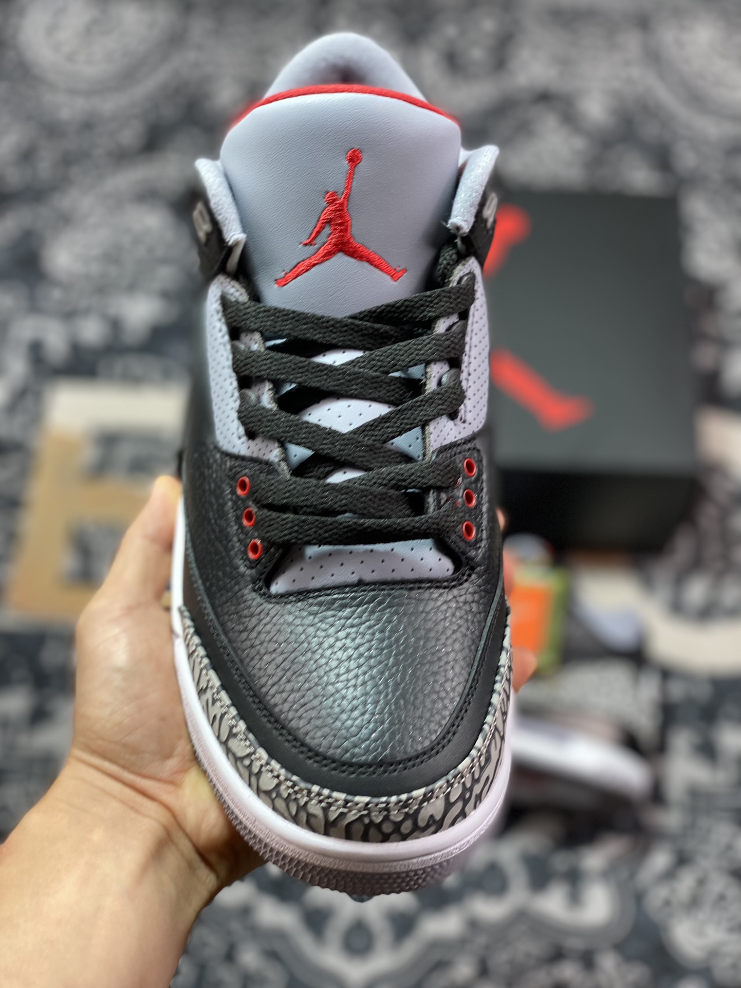 450 Air Jordan 3 Retro Black cement 黑水泥 854262-001