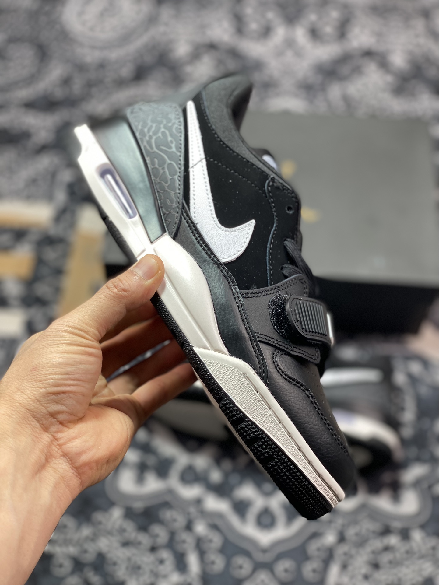 260 耐克Nike Air Jordan Legacy 312 Low”Black Anthracite”乔丹篮球鞋“黑白爆裂纹”CD7069-001