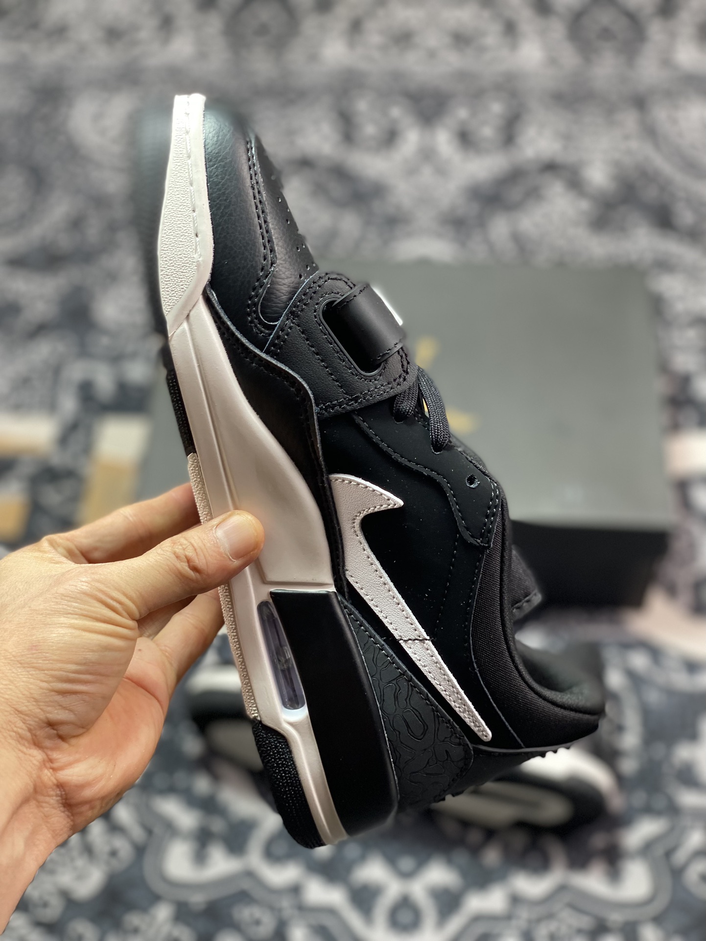 260 耐克Nike Air Jordan Legacy 312 Low”Black Anthracite”乔丹篮球鞋“黑白爆裂纹”CD7069-001