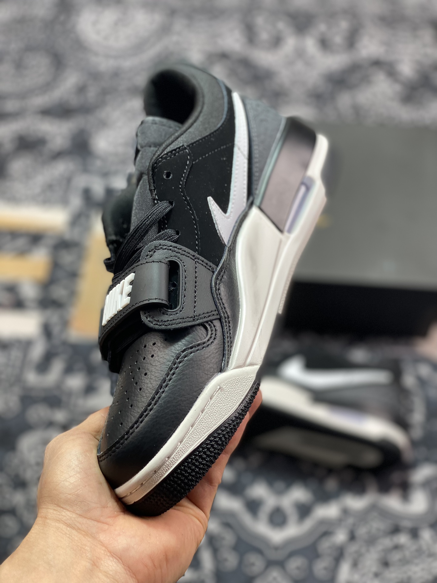 260 耐克Nike Air Jordan Legacy 312 Low”Black Anthracite”乔丹篮球鞋“黑白爆裂纹”CD7069-001