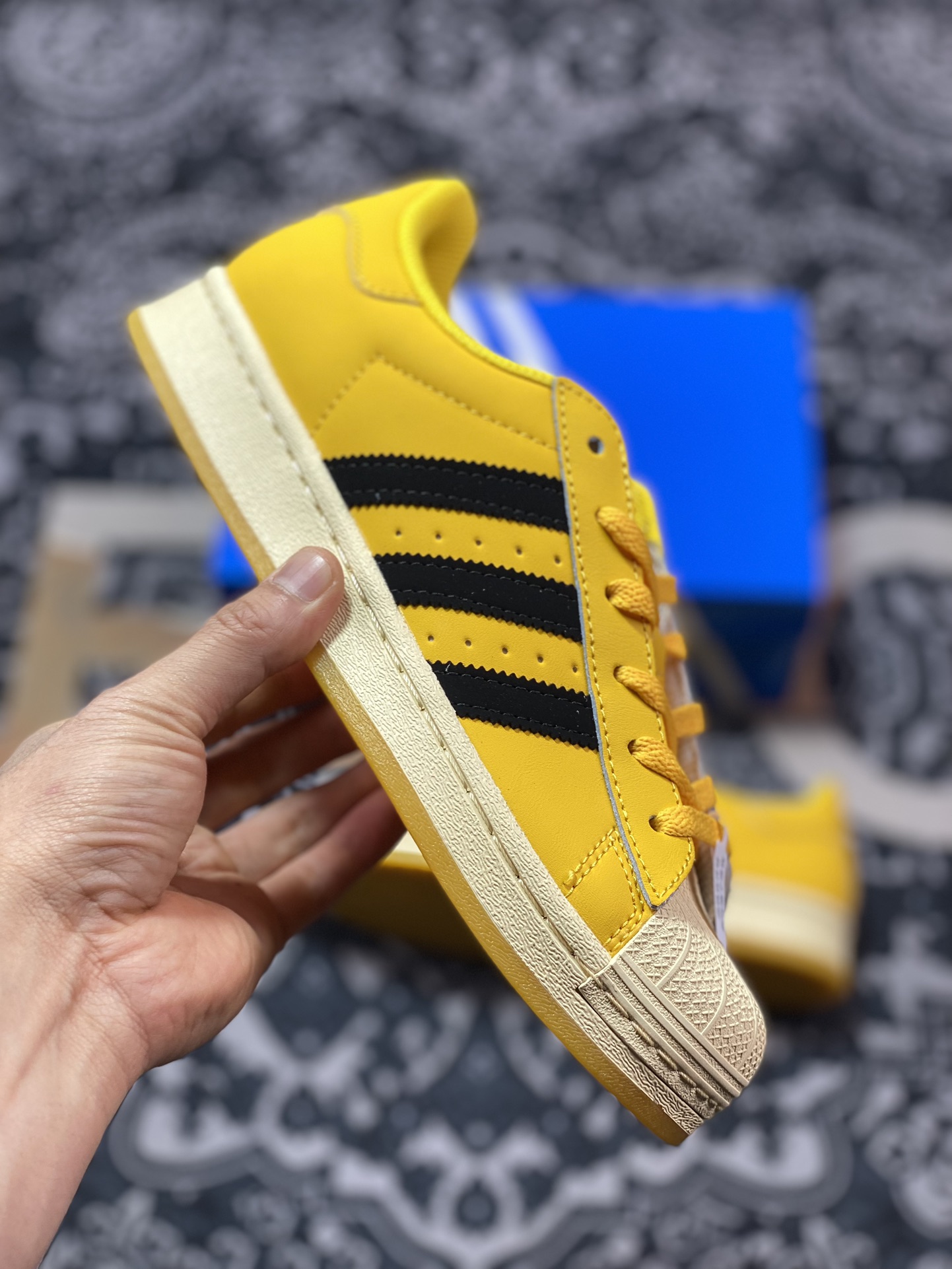 150 Adidas Originals Superstar”Bold Gold”经典板鞋“皮革黄白黑笑脸LOGO”GY2070