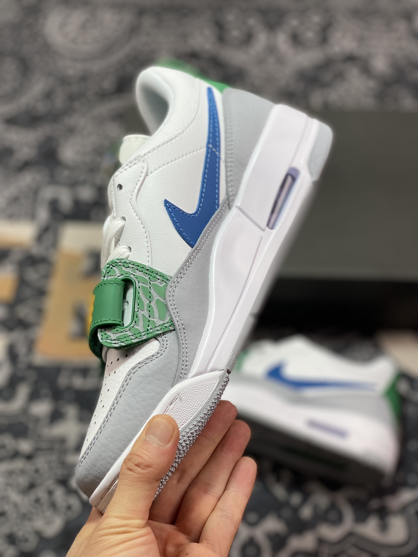 260 Nike Air Jordan Legacy 312 Low GS”Grey Green Blue”乔丹篮球鞋“灰白深绿蓝”CD9054-140