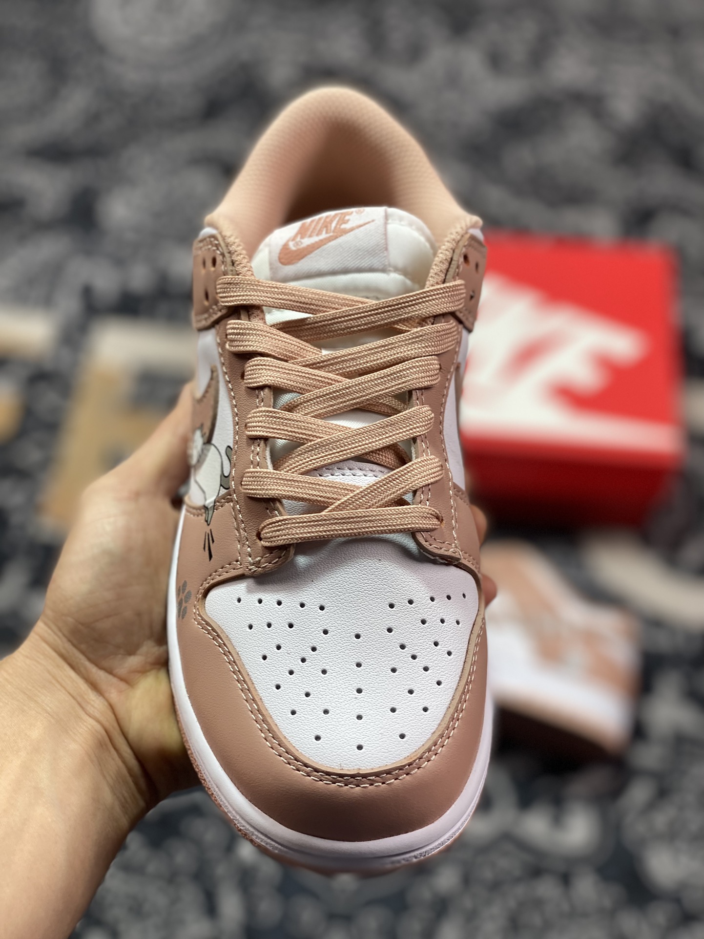 260 耐克Nike SB Dunk Low"Rose Whisper"扣篮系列低帮板鞋“皮革玫瑰粉白毛线猫”DD1503-118