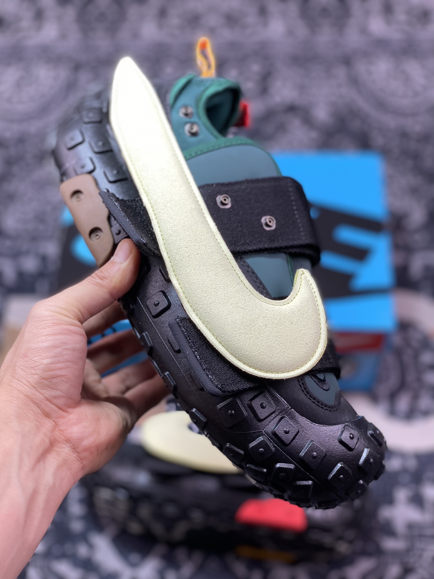 Cactus Plant Flea Market/CPFM x Nike Air Flea 2 Low”Faded Spruce”跳蚤2代增高厚底休闲运动慢跑鞋“联名黑云杉绿巨钩轮胎底” DV7164-300